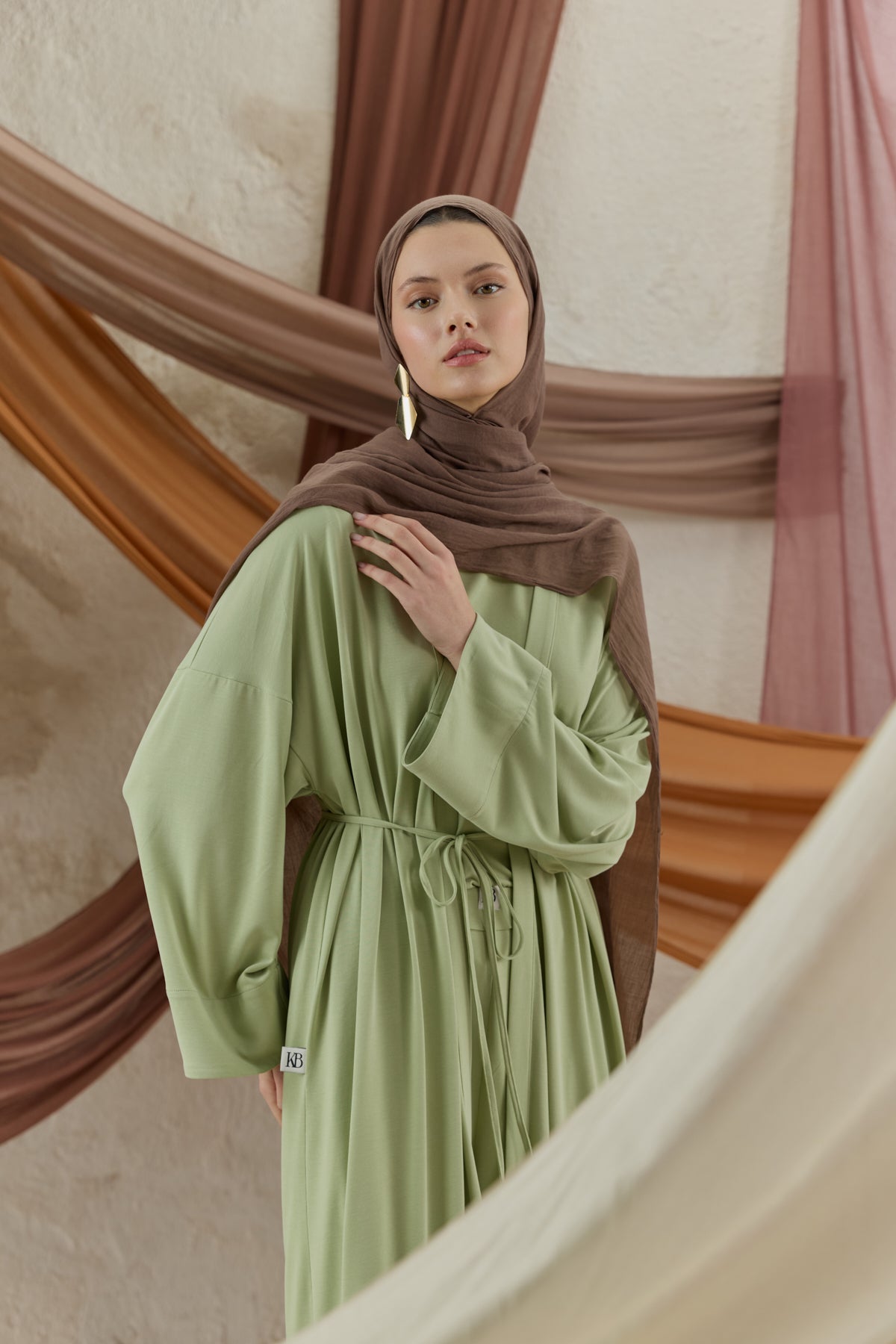 Soft Line Pamuk Şal Ağaç Kabuğu