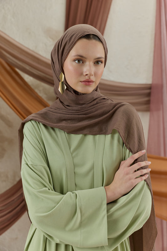 Soft Line Pamuk Şal Ağaç Kabuğu