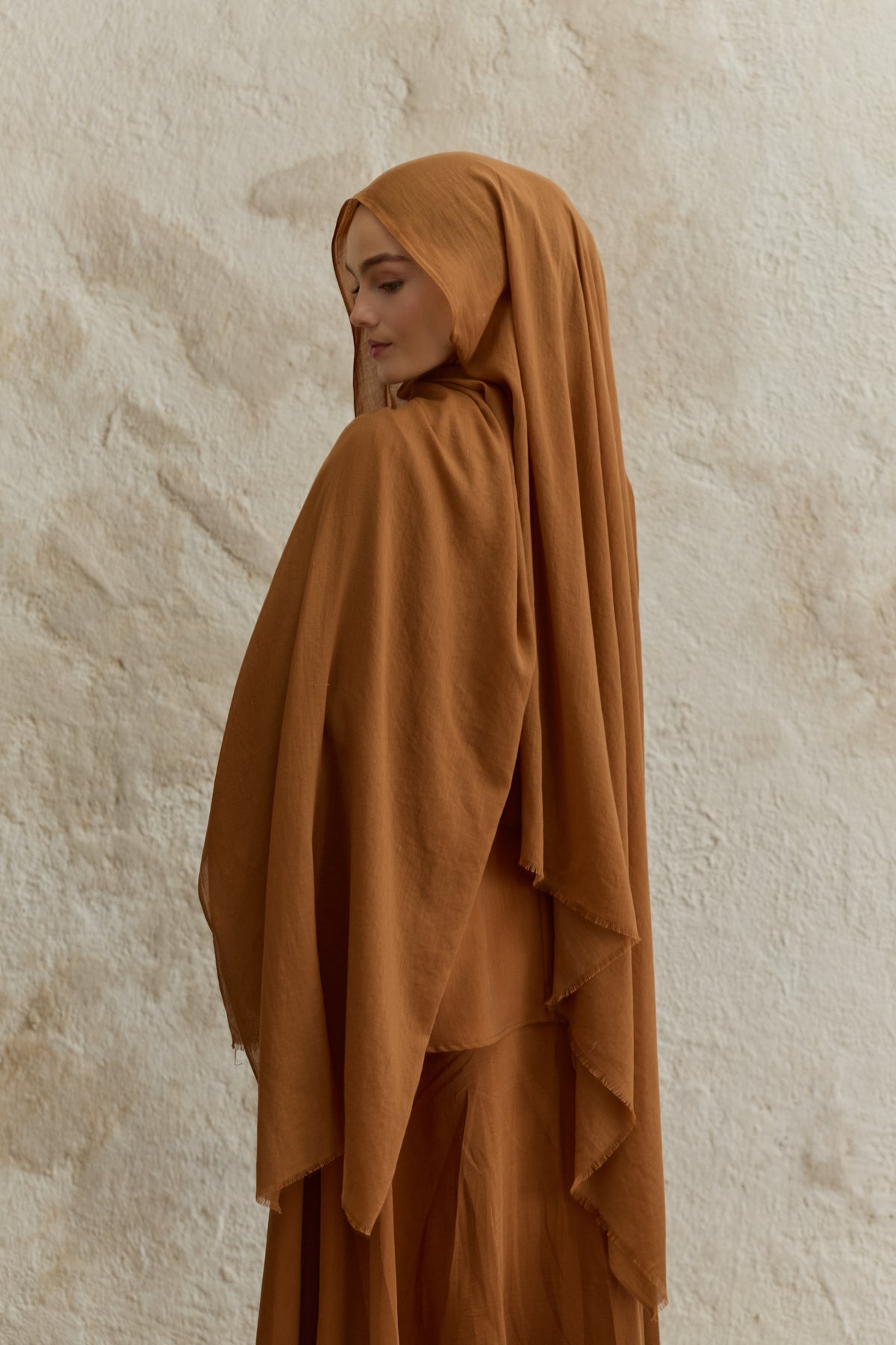 Soft Line Pamuk Şal Badem