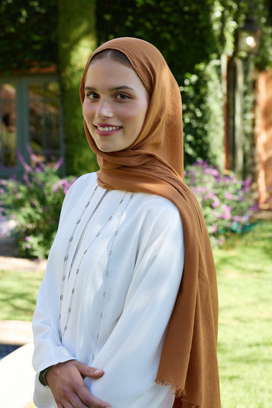 Soft Line Pamuk Şal Badem