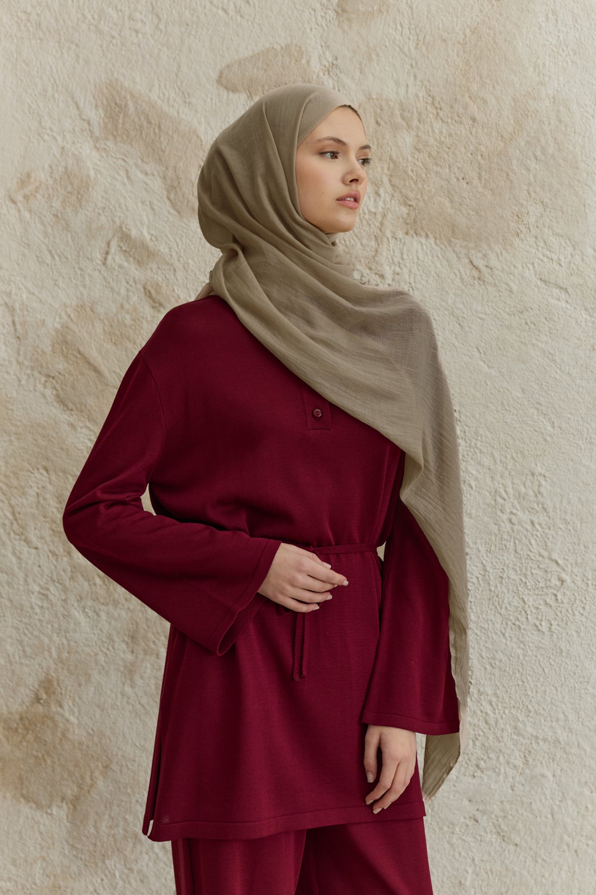 Soft Line Pamuk Şal Bej