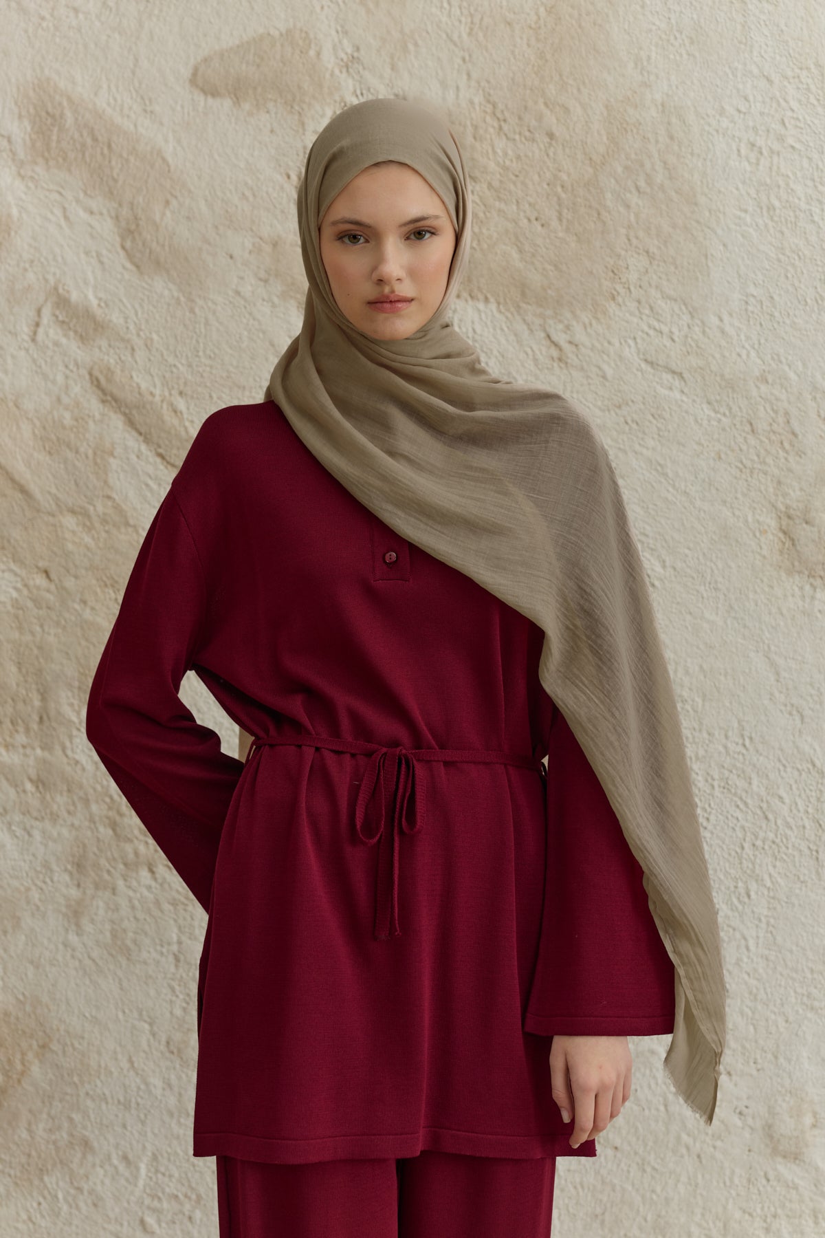 Soft Line Pamuk Şal Bej