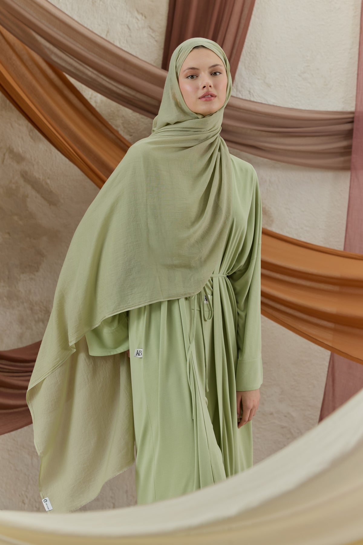 Soft Line Pamuk Şal Çağla Yeşili