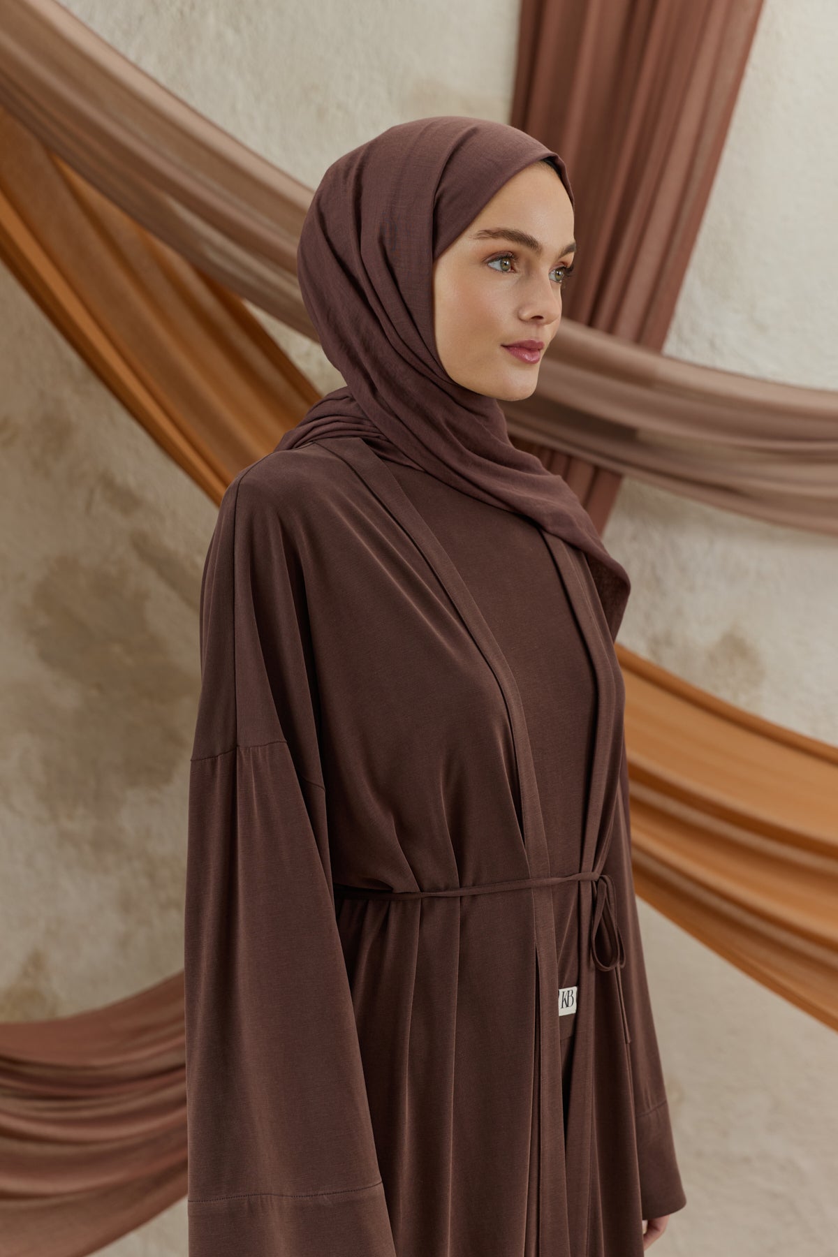 Soft Line Pamuk Şal Kızıl Kahve