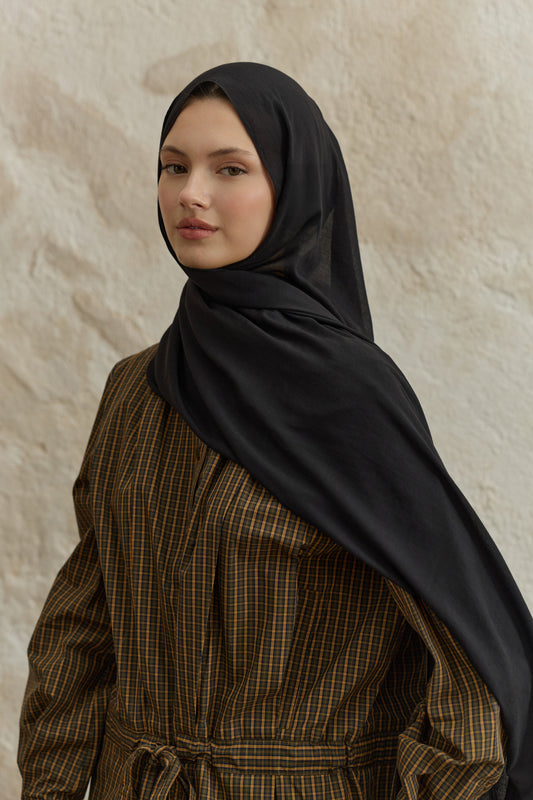 Soft Line Pamuk Şal Siyah