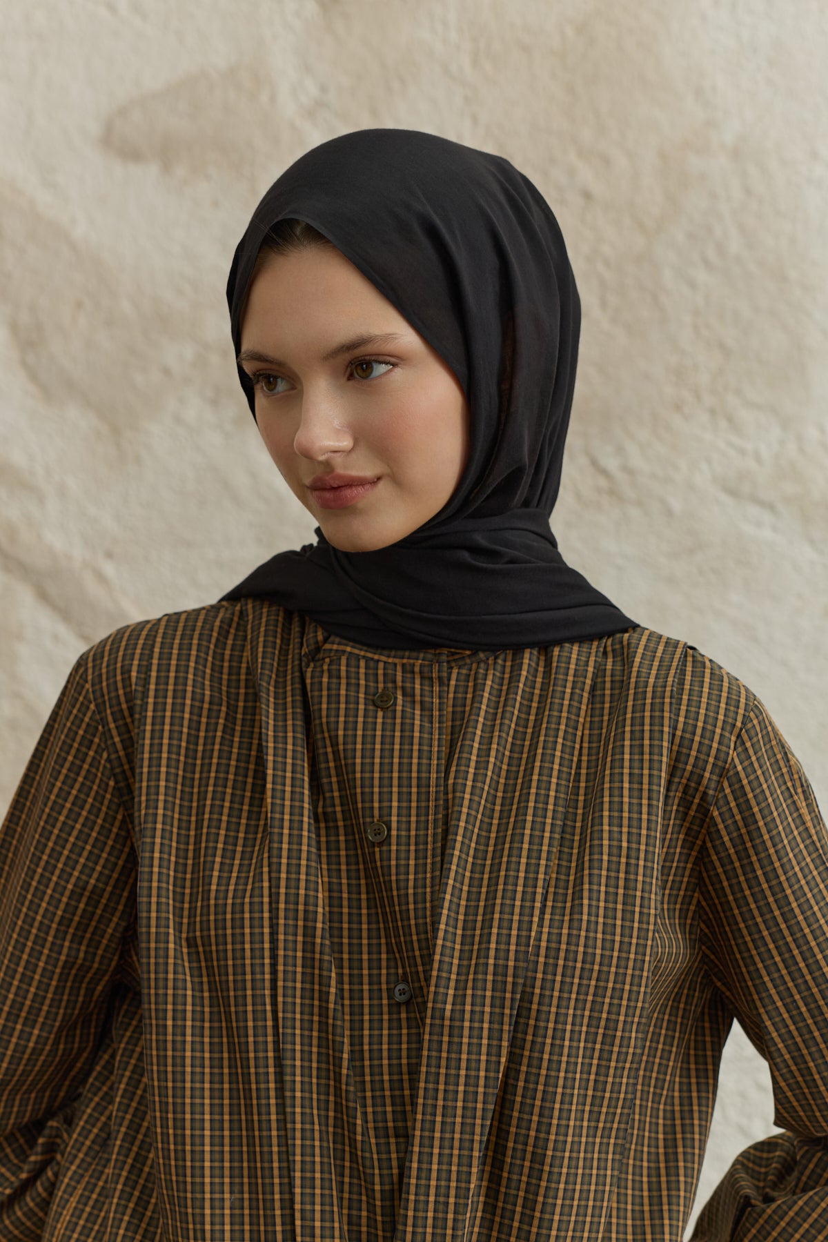 Soft Line Pamuk Şal Siyah