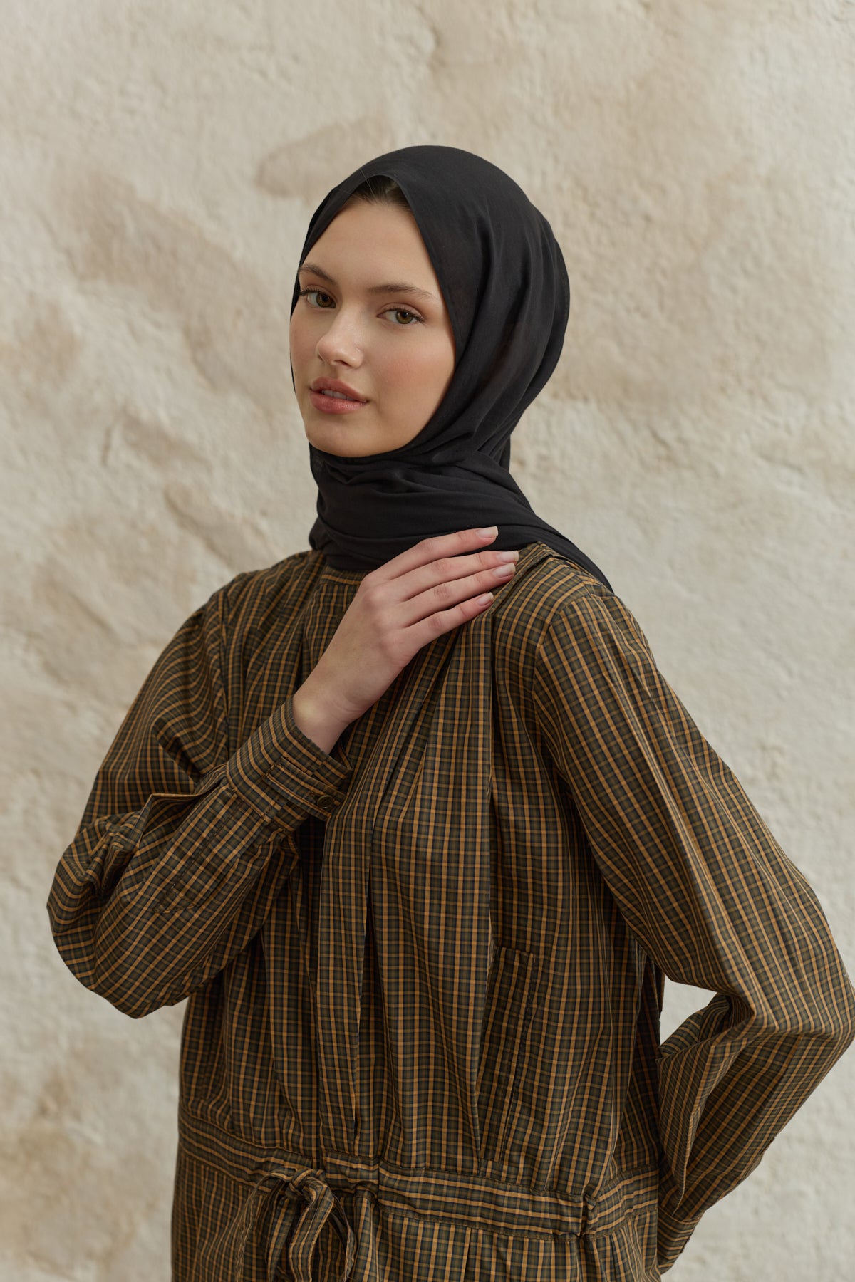 Soft Line Pamuk Şal Siyah