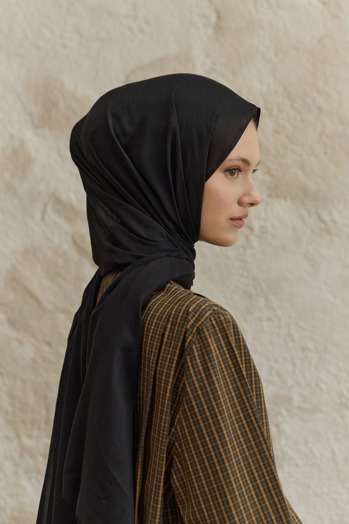 Soft Line Pamuk Şal Siyah