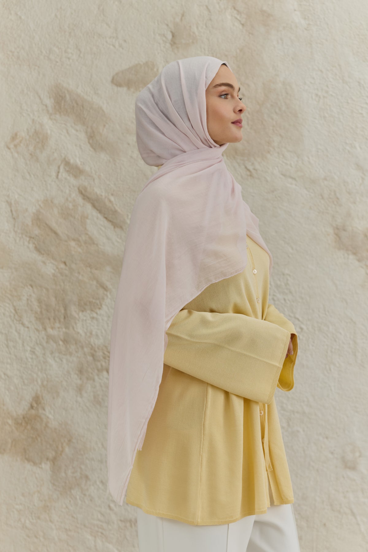 Soft Line Pamuk Şal Uçuk Pembe