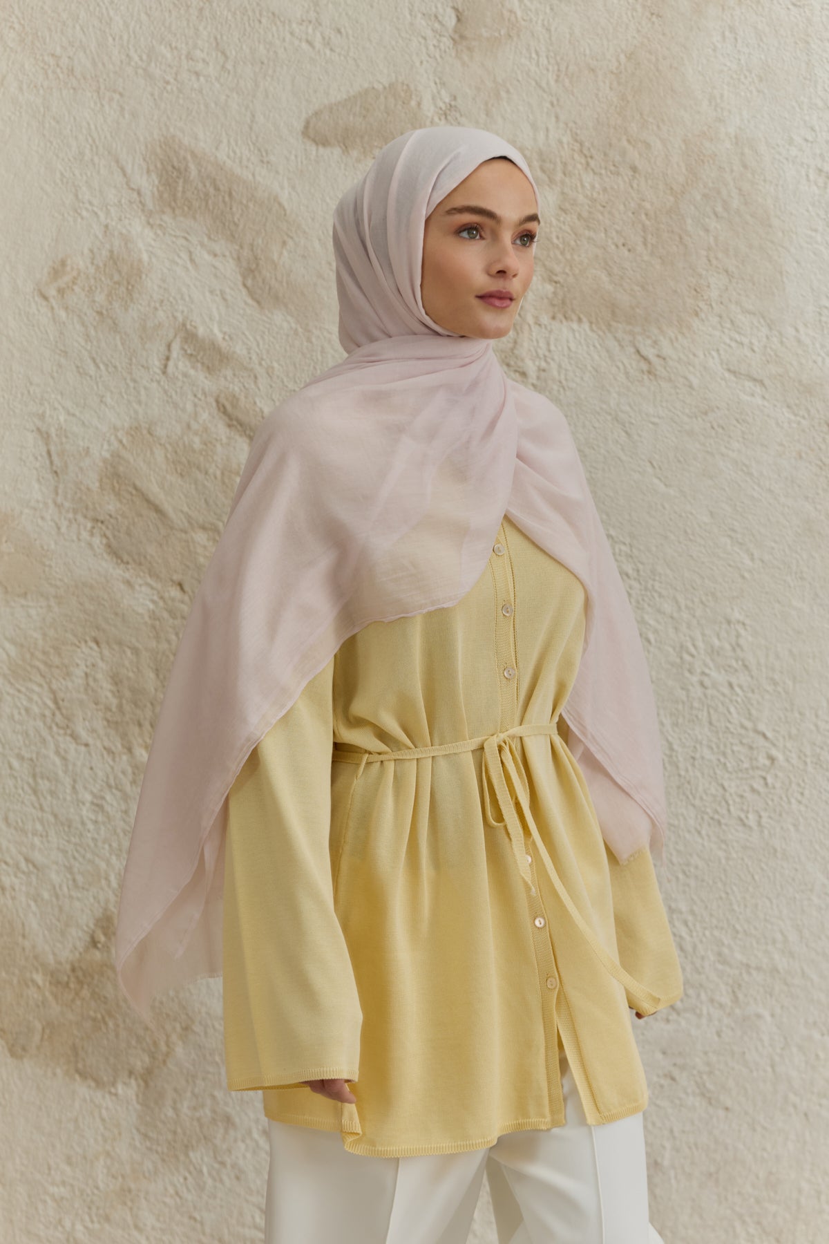 Soft Line Pamuk Şal Uçuk Pembe