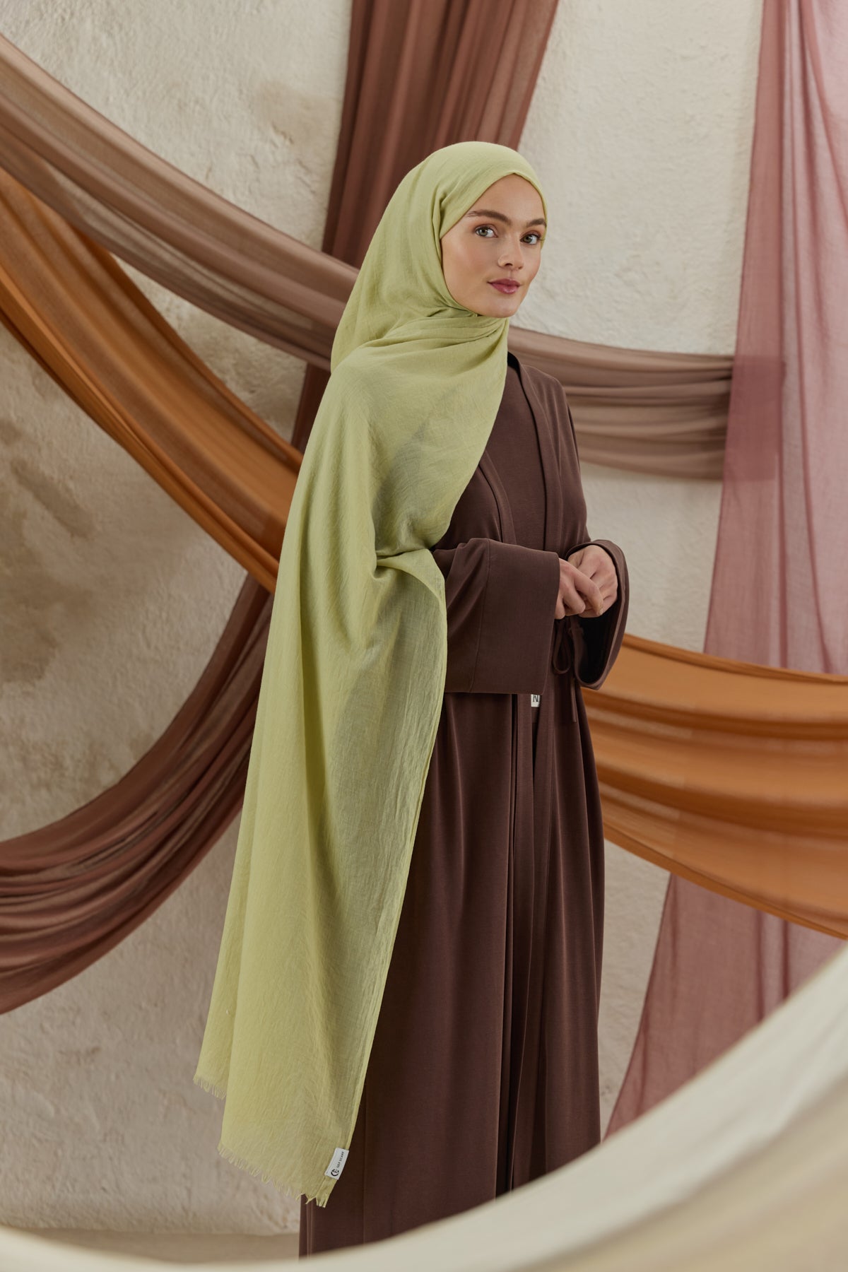 Soft Line Pamuk Şal Uçuk Yeşil