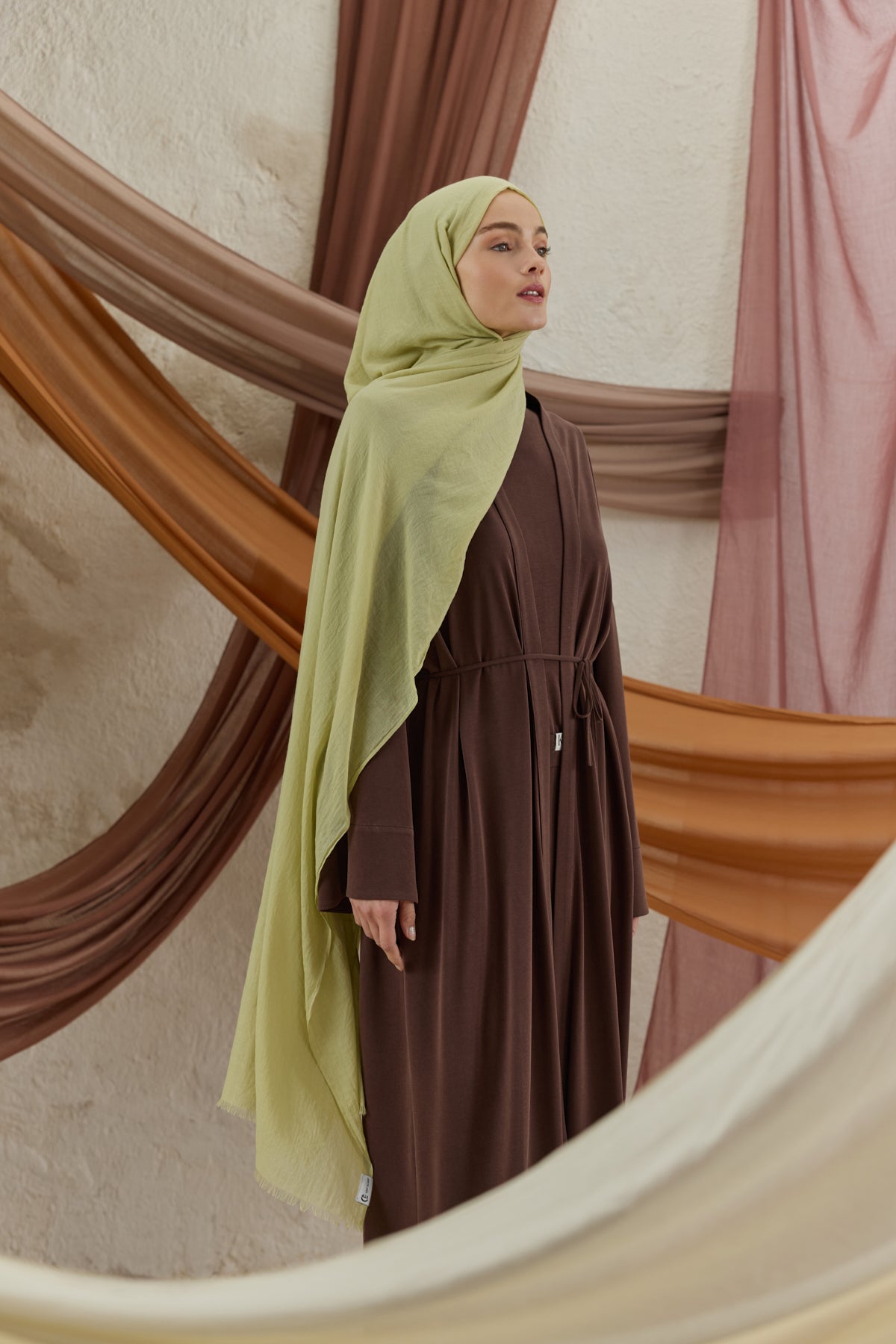 Soft Line Pamuk Şal Uçuk Yeşil