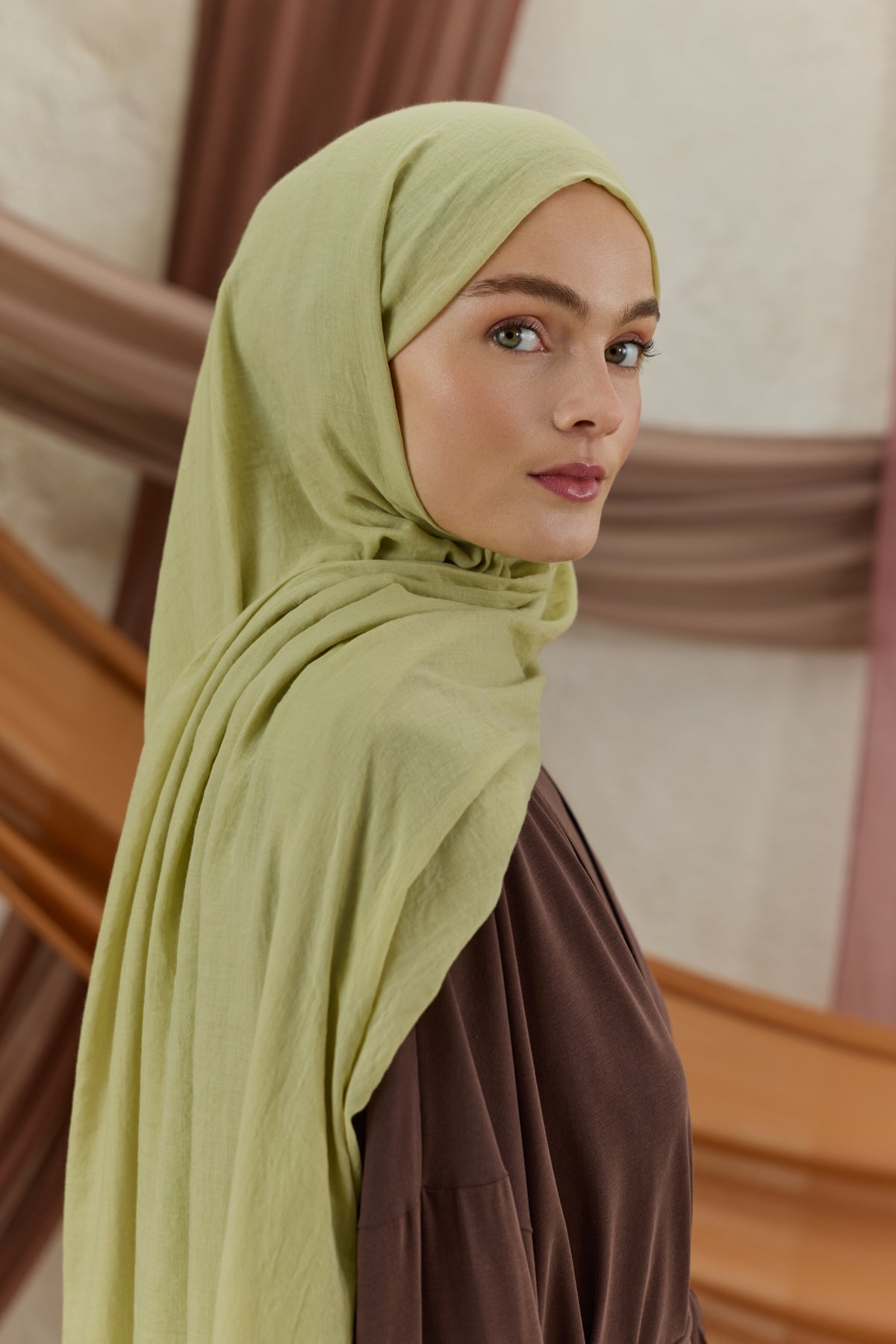 Soft Line Pamuk Şal Uçuk Yeşil
