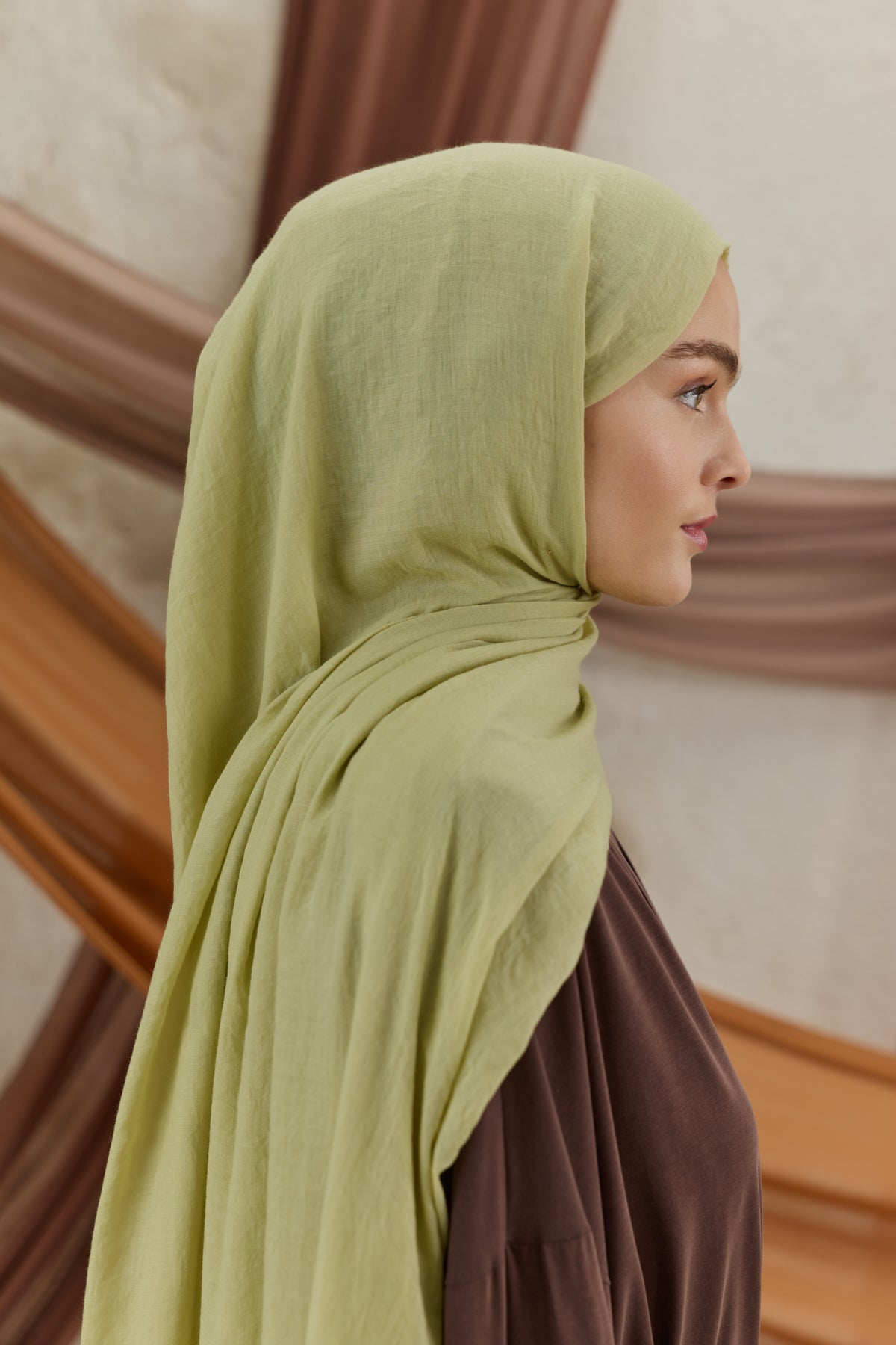 Soft Line Pamuk Şal Uçuk Yeşil