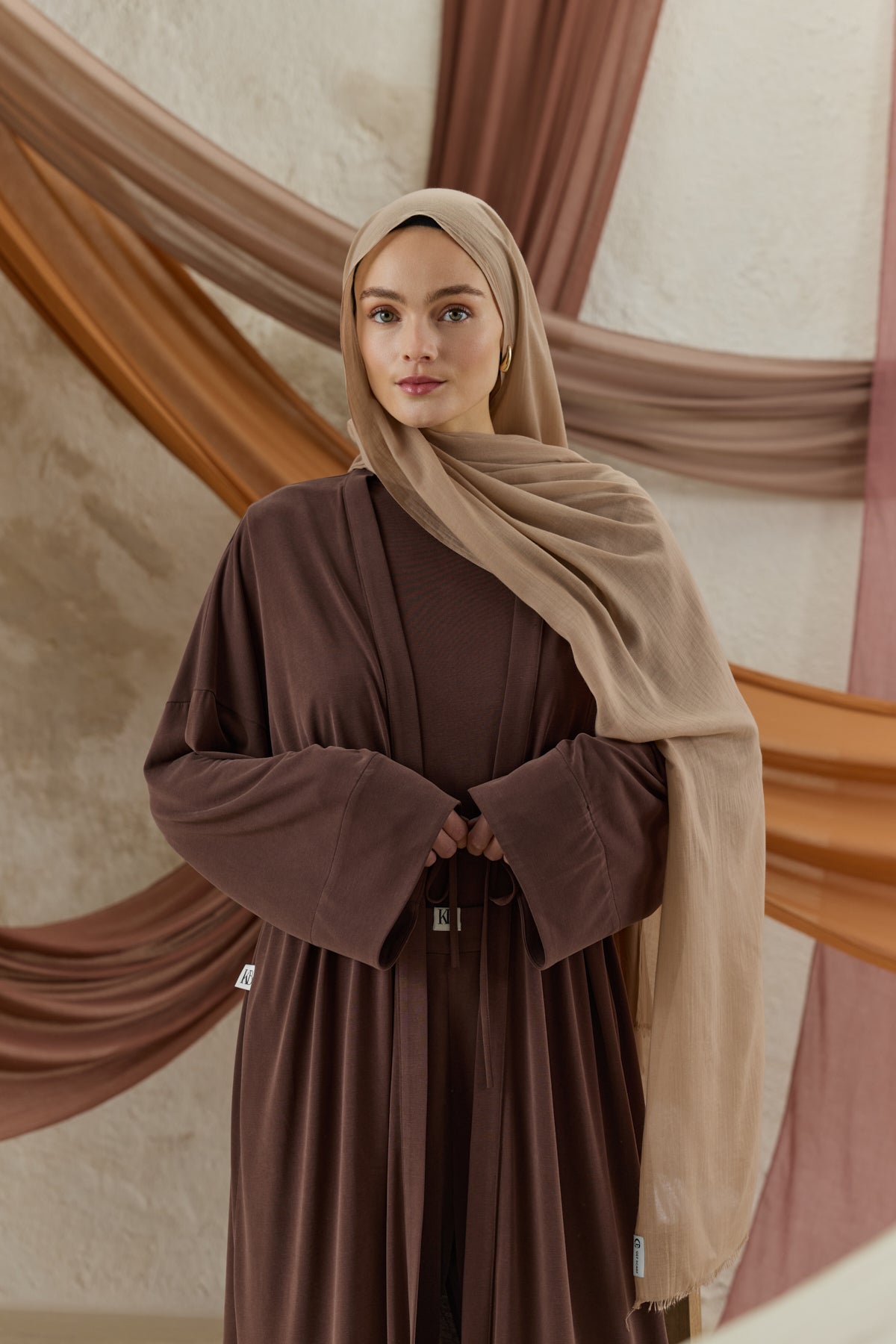 Soft Line Pamuk Şal Vizon