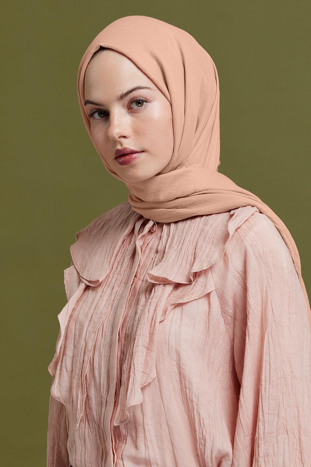 Soft Penye Pamuk Şal Camel