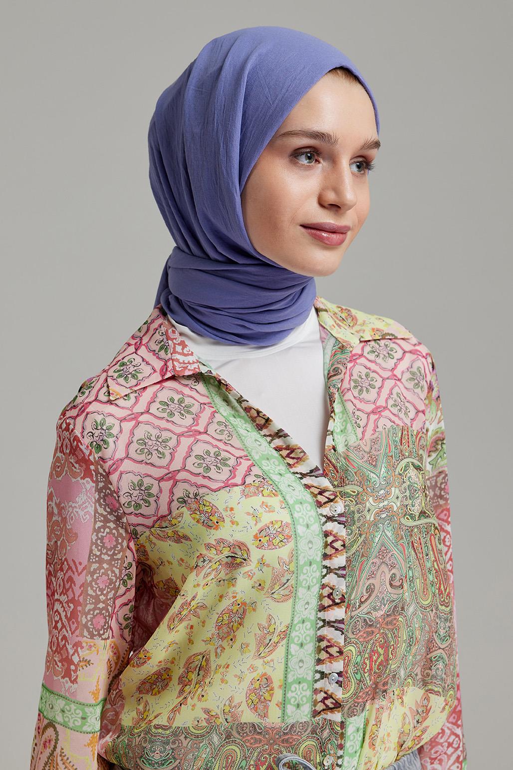 Soft Penye Pamuk Şal Violet