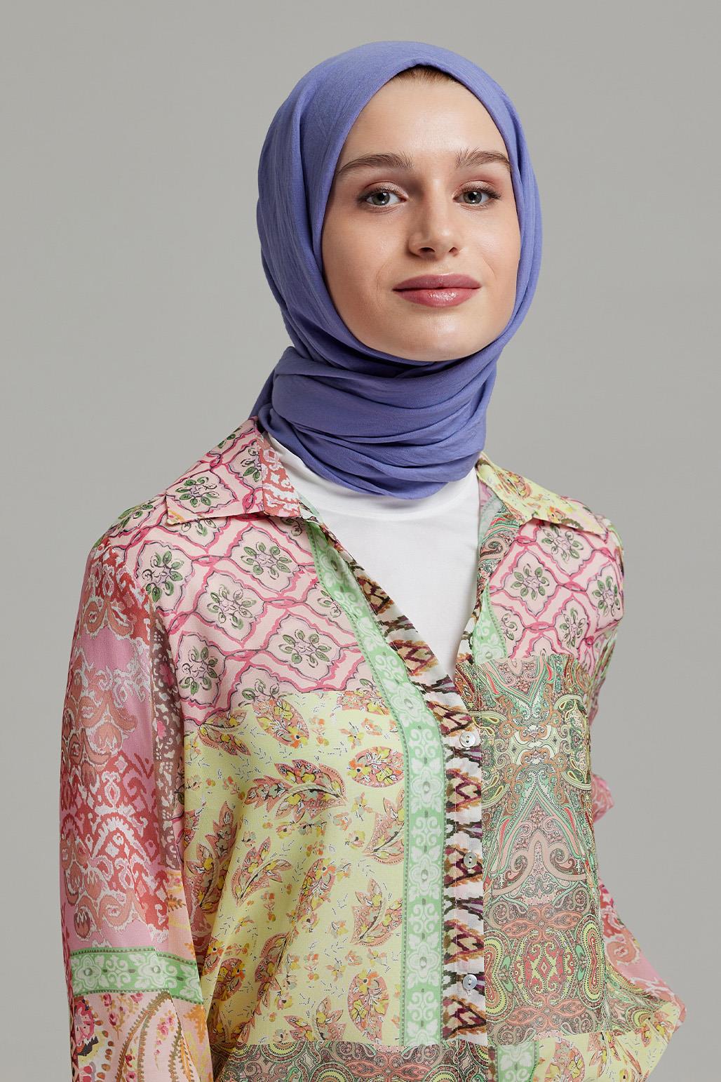 Soft Penye Pamuk Şal Violet