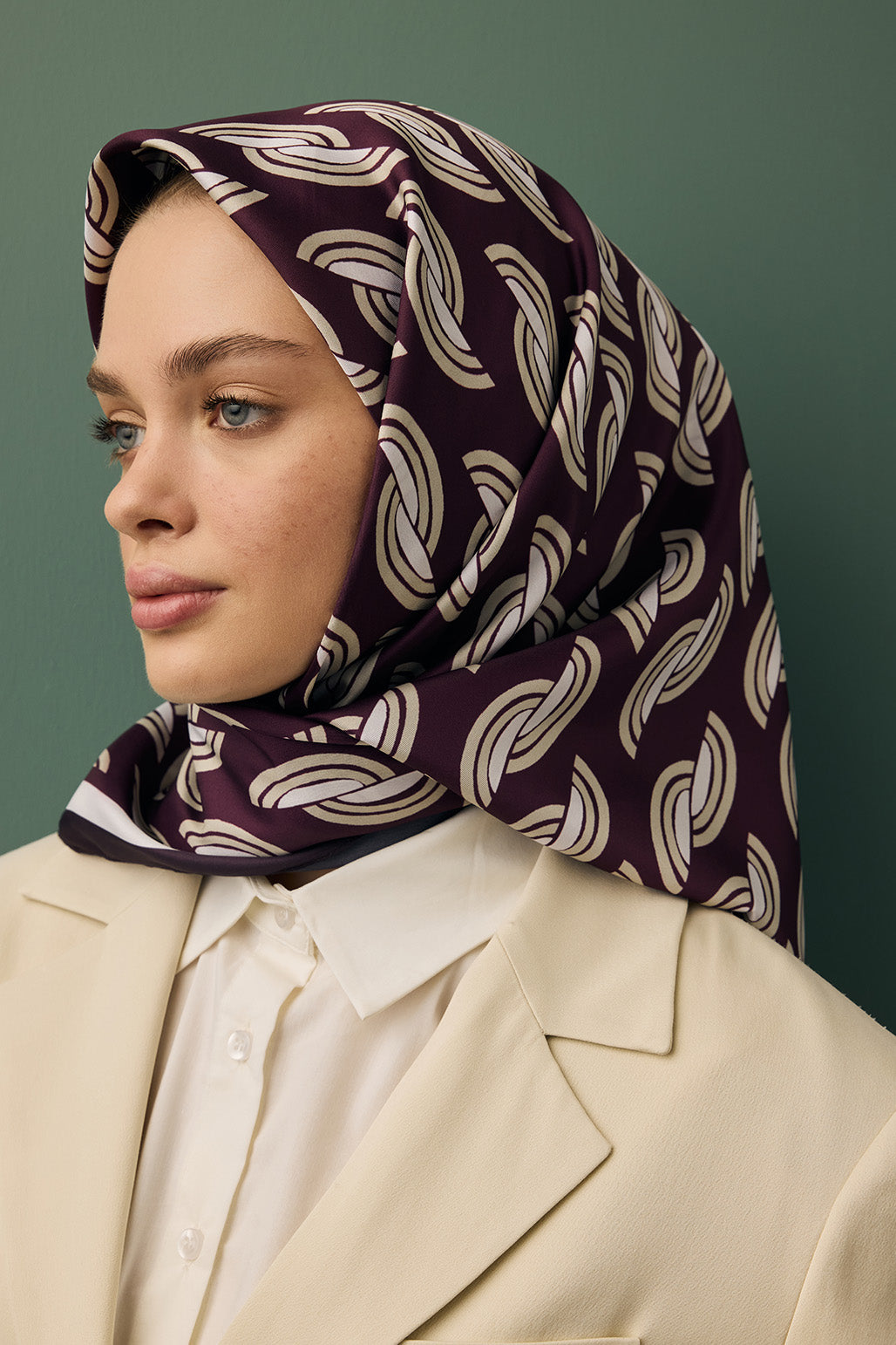 Twill İpek Eşarp Aura Mürdüm