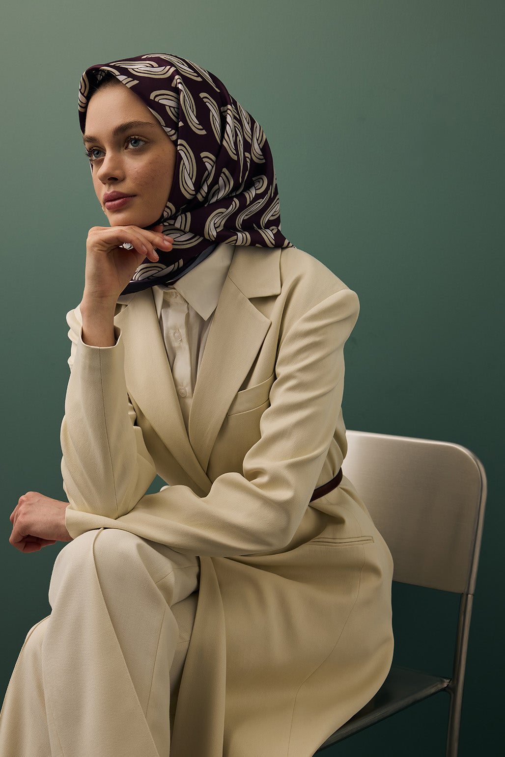 Twill İpek Eşarp Aura Mürdüm