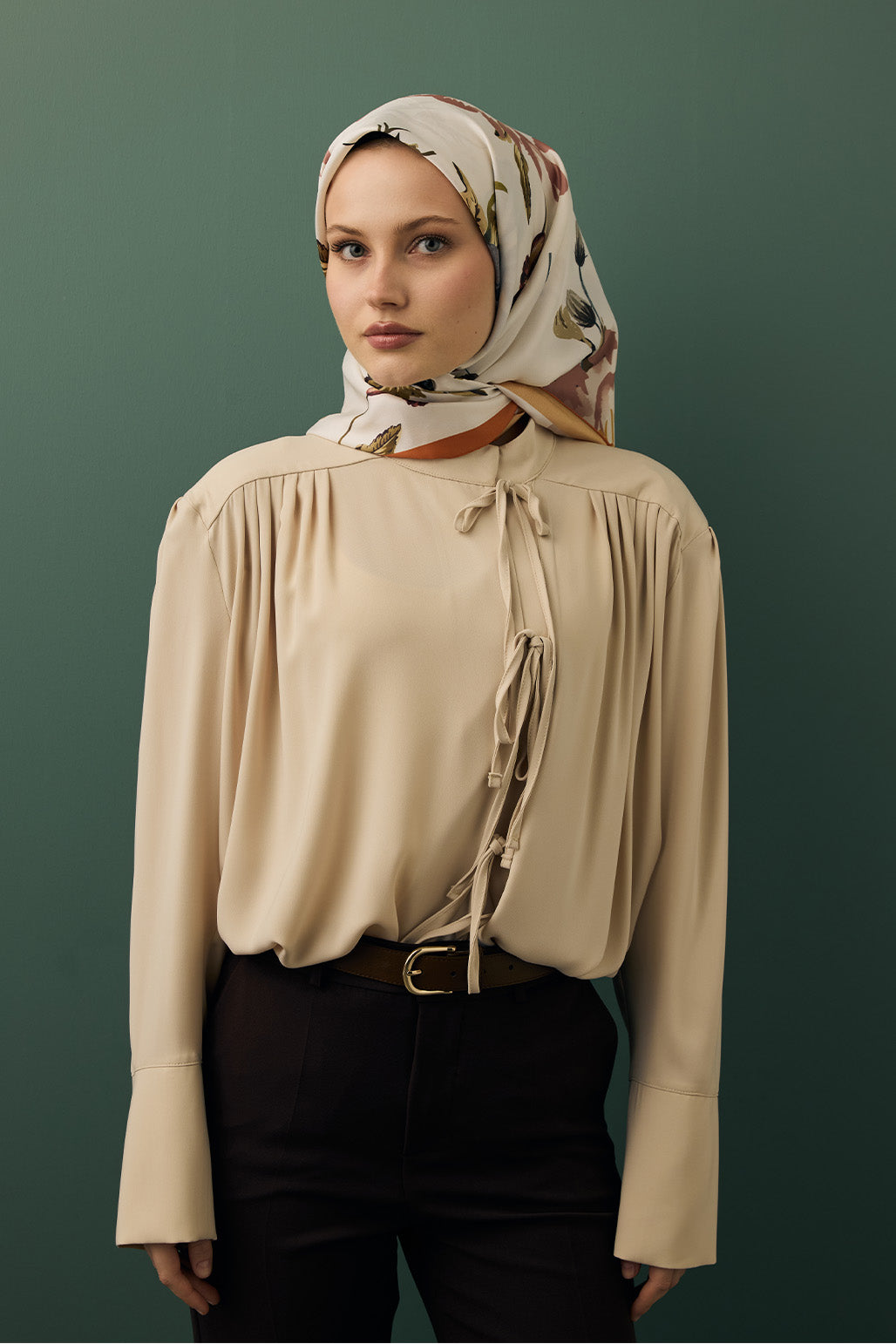 Twill İpek Eşarp Begonia