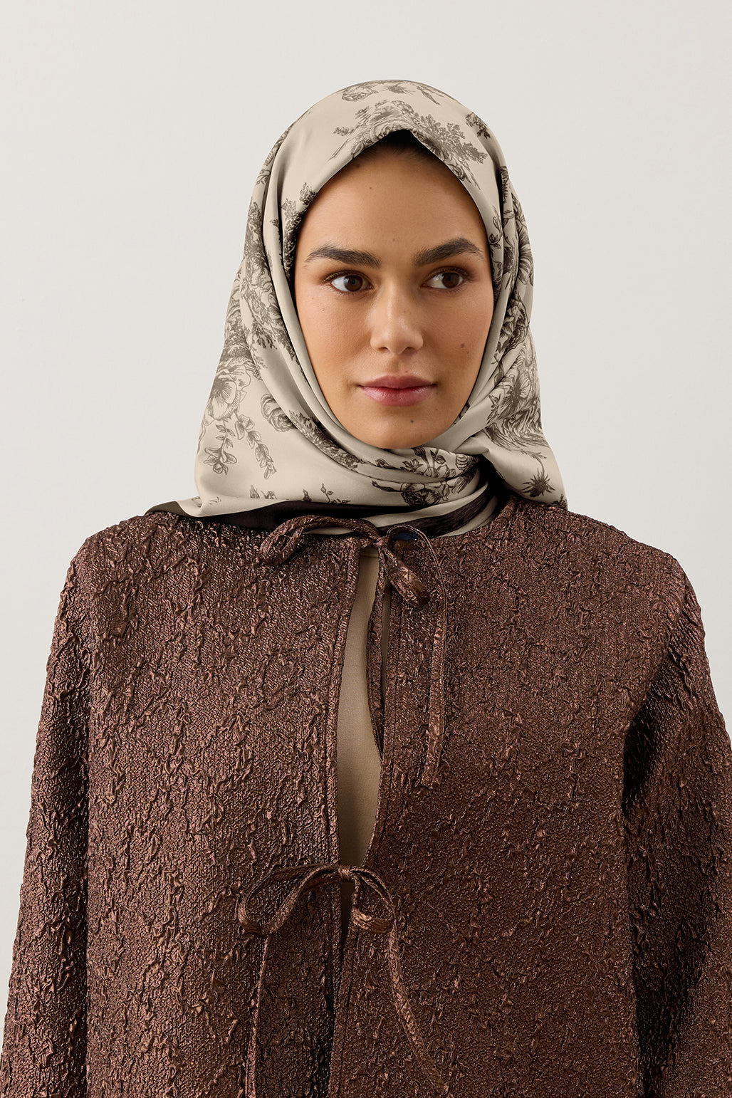 Twill İpek Eşarp Eva Siyah