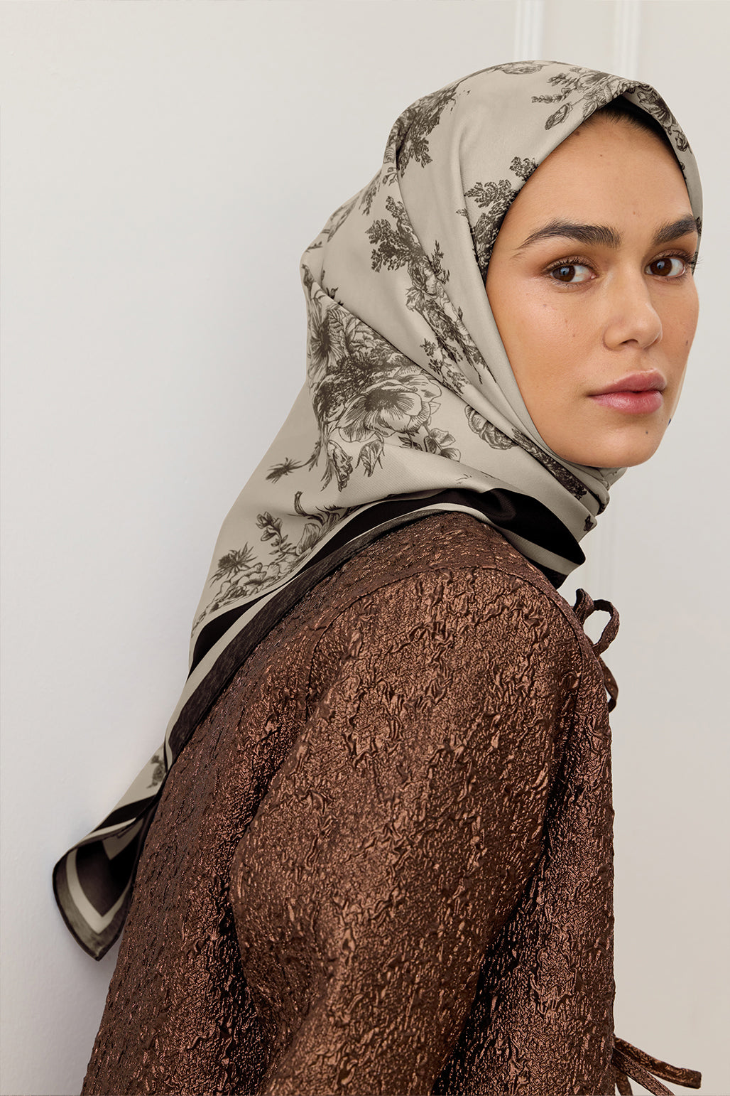 Twill İpek Eşarp Eva Siyah