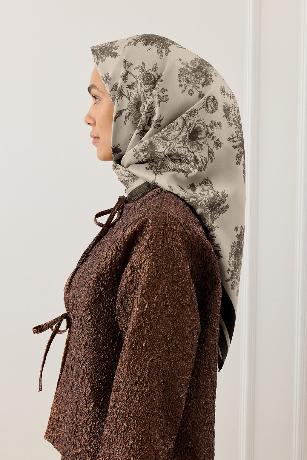 Twill İpek Eşarp Eva Siyah