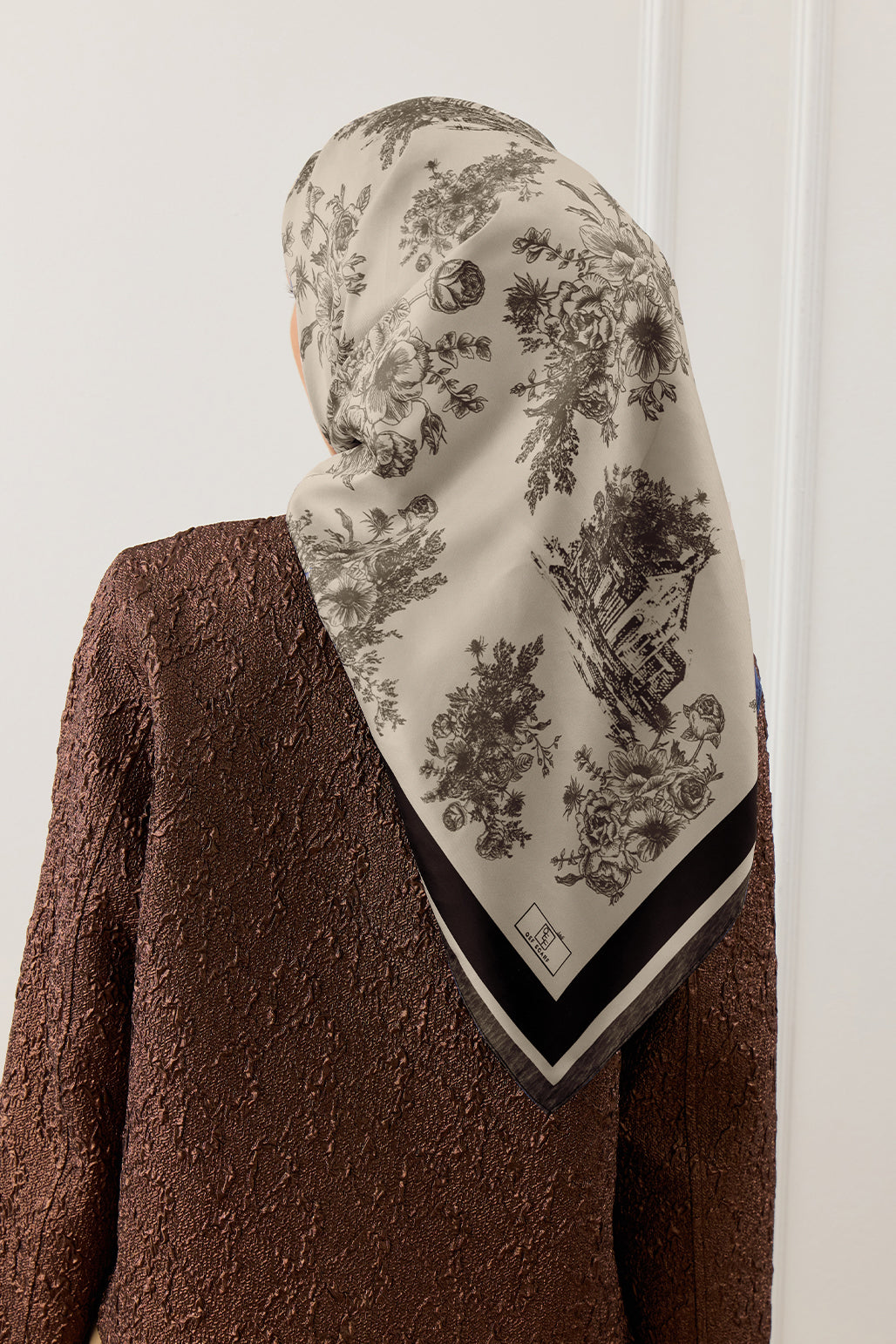 Twill İpek Eşarp Eva Siyah
