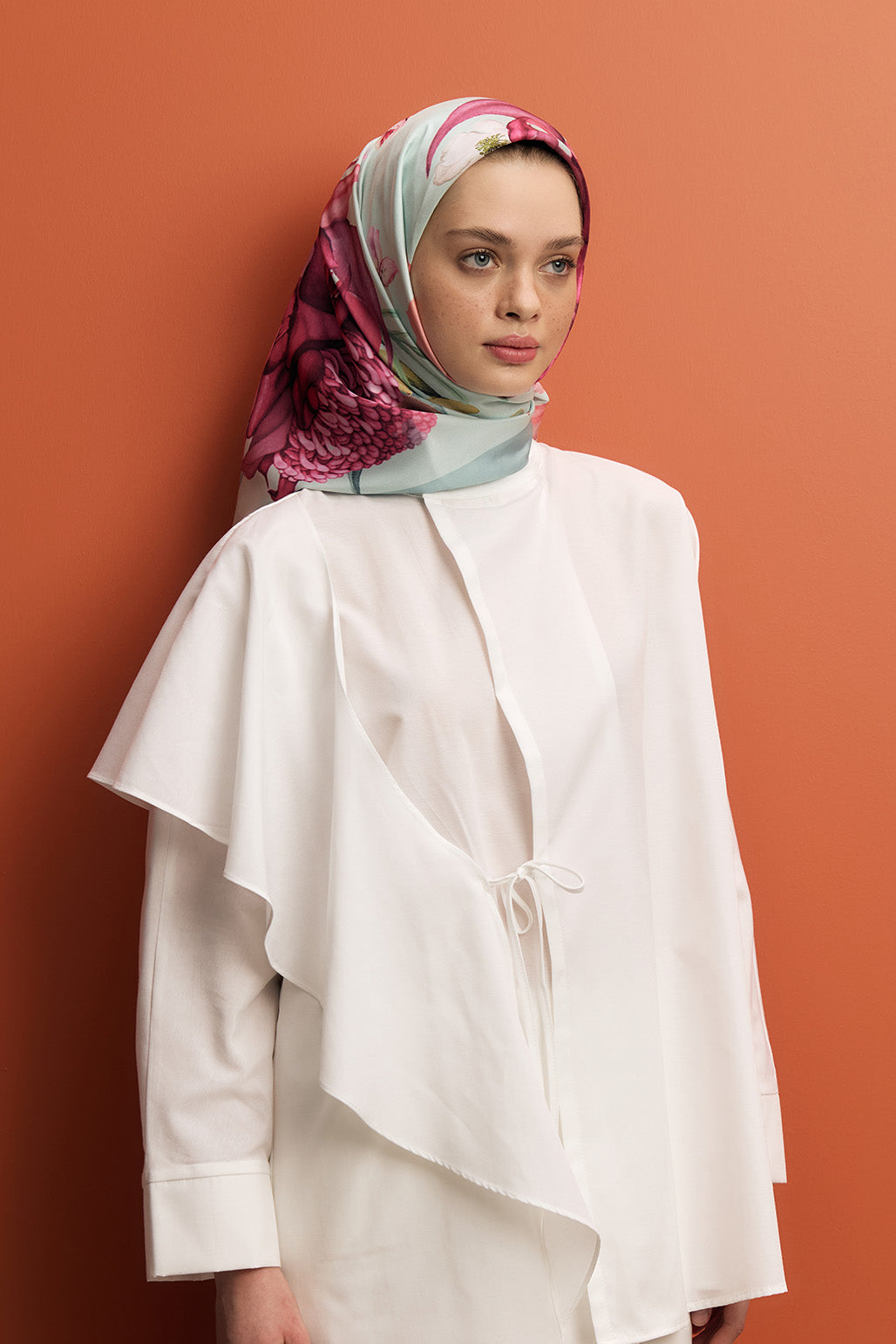 Twill İpek Eşarp Floral Mix