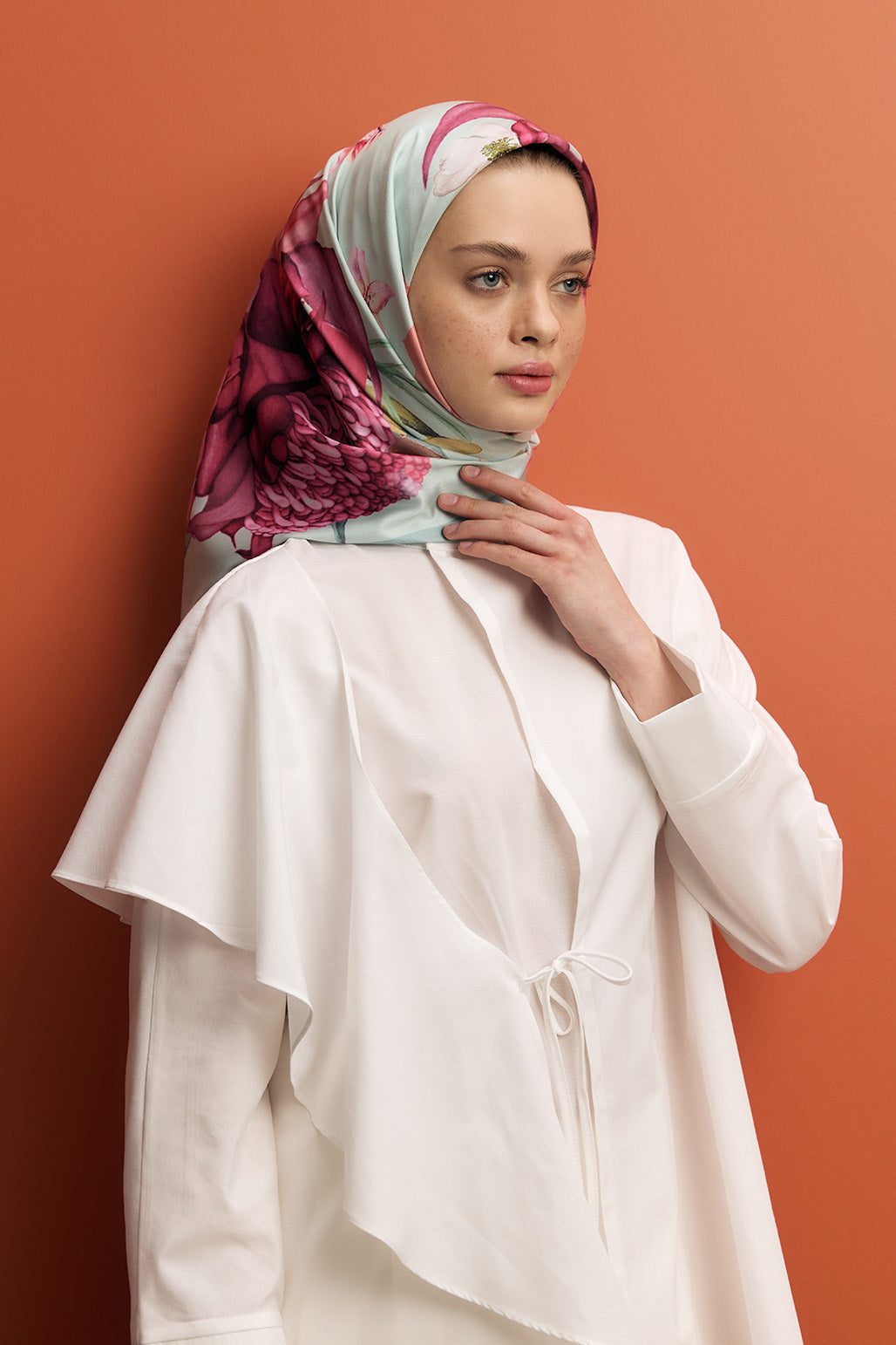 Twill İpek Eşarp Floral Mix