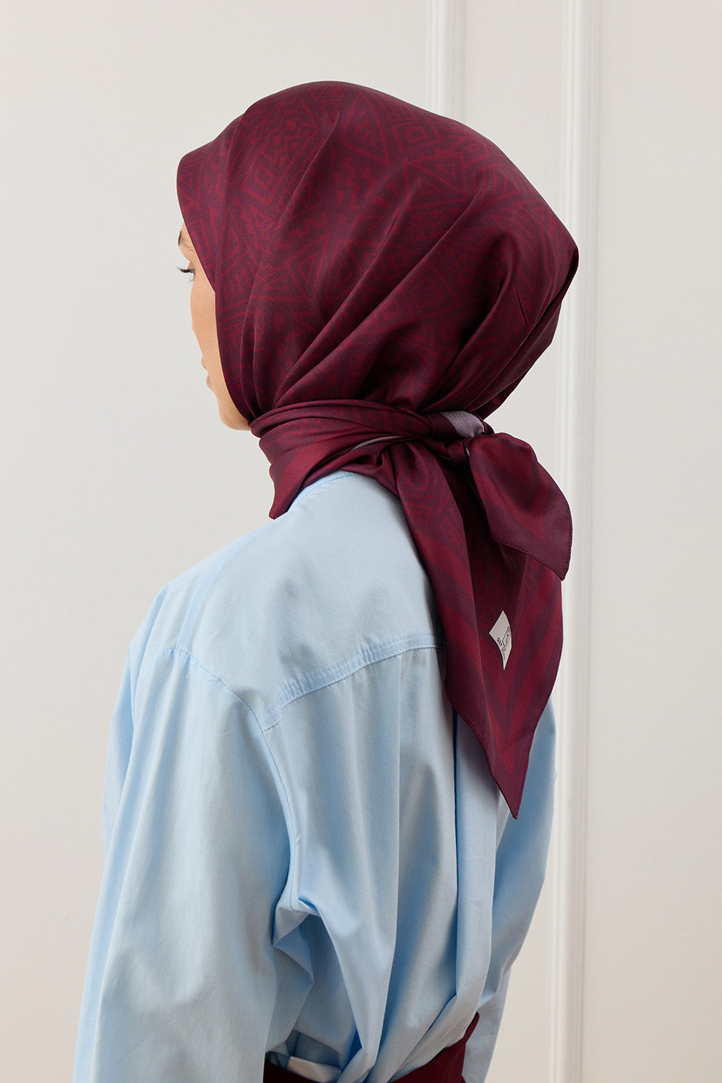 Twill İpek Eşarp Tina Bordo