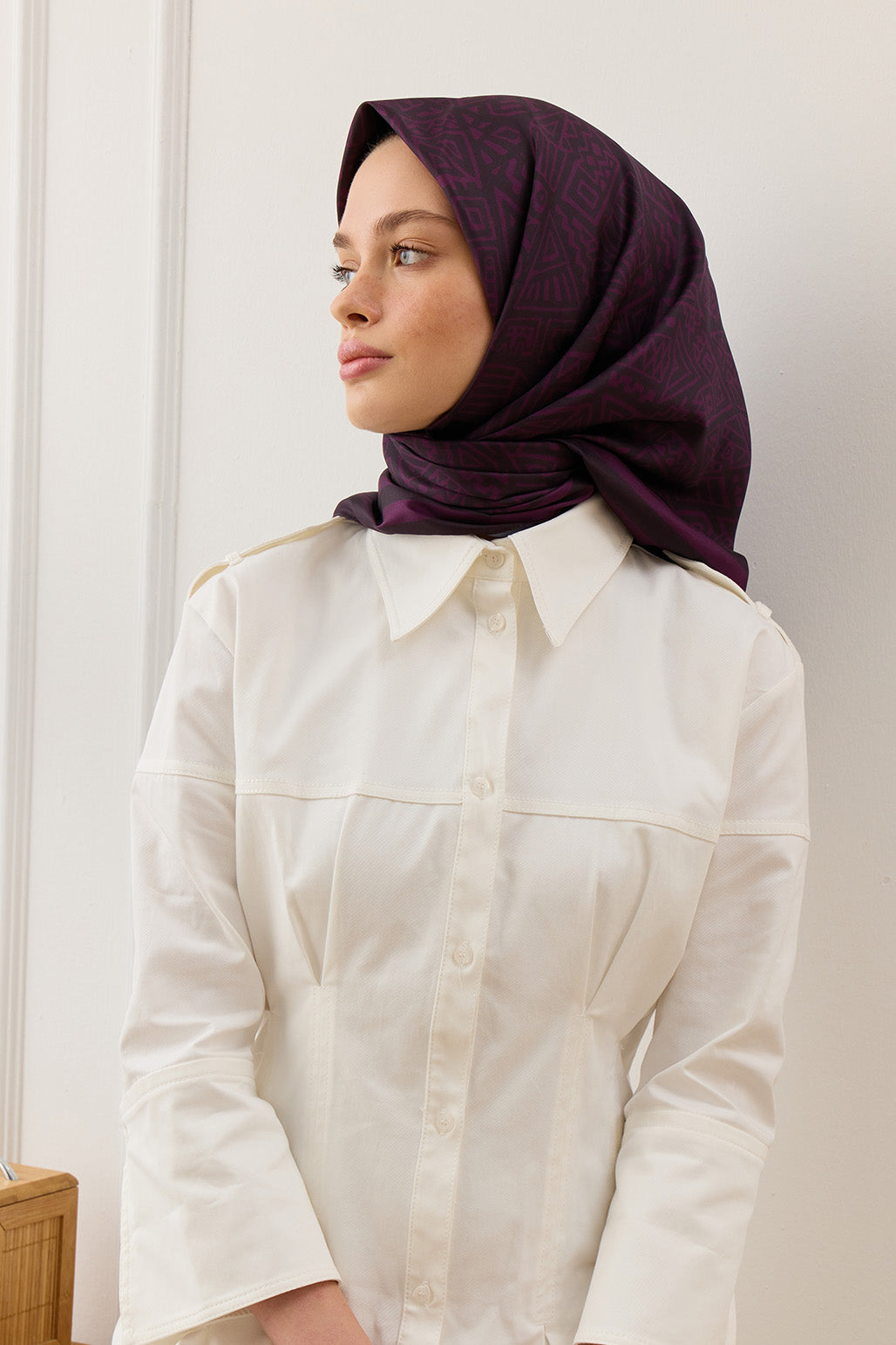 Twill İpek Eşarp Tina Mürdüm