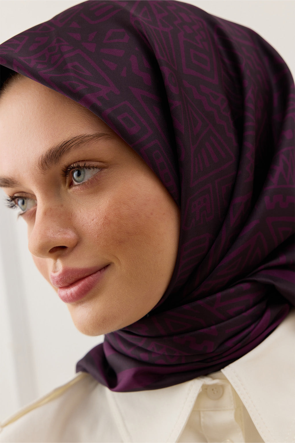Twill İpek Eşarp Tina Mürdüm