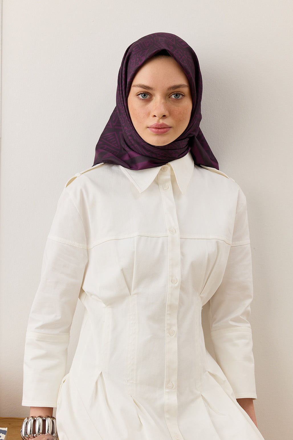 Twill İpek Eşarp Tina Mürdüm