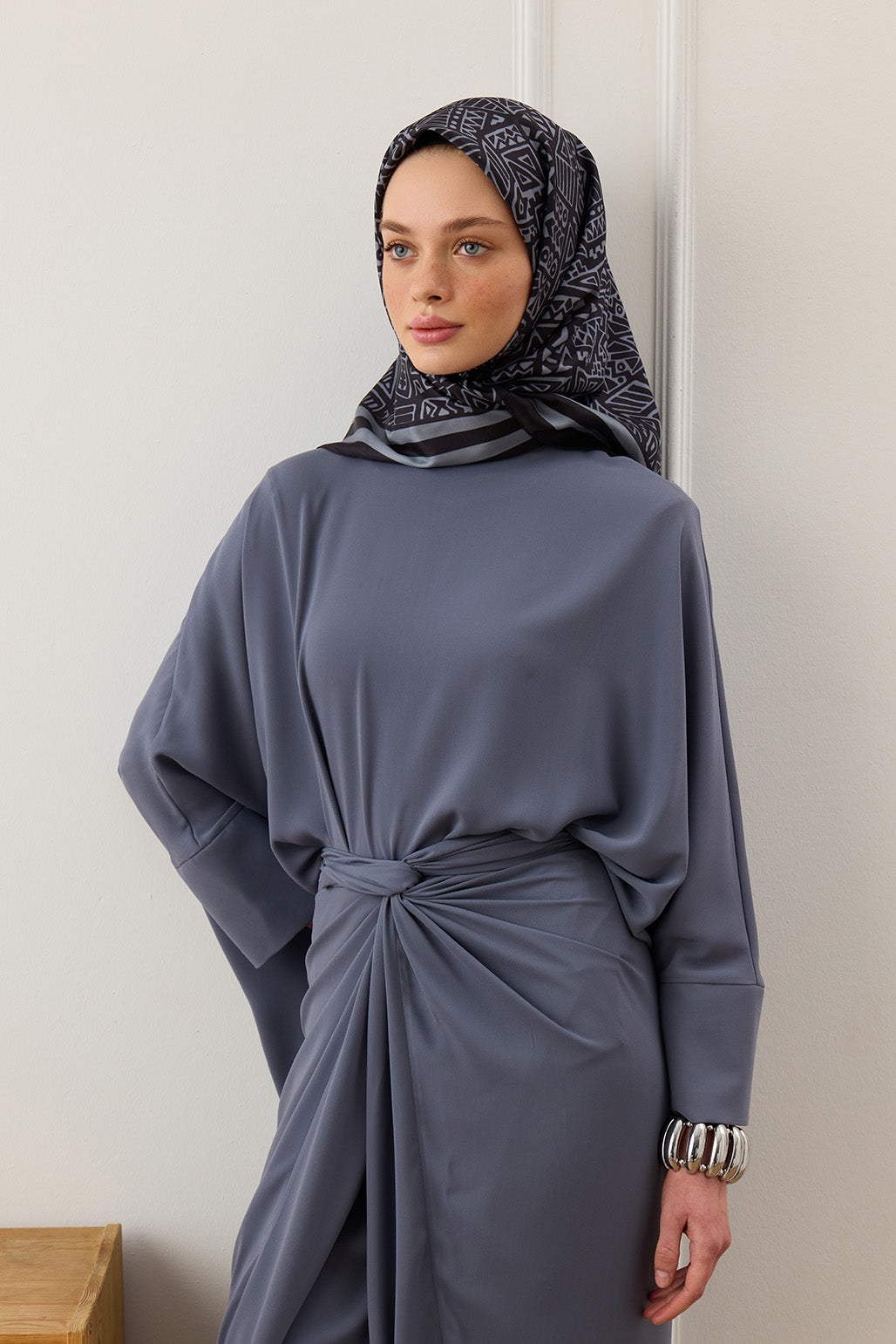 Twill İpek Eşarp Tina Siyah