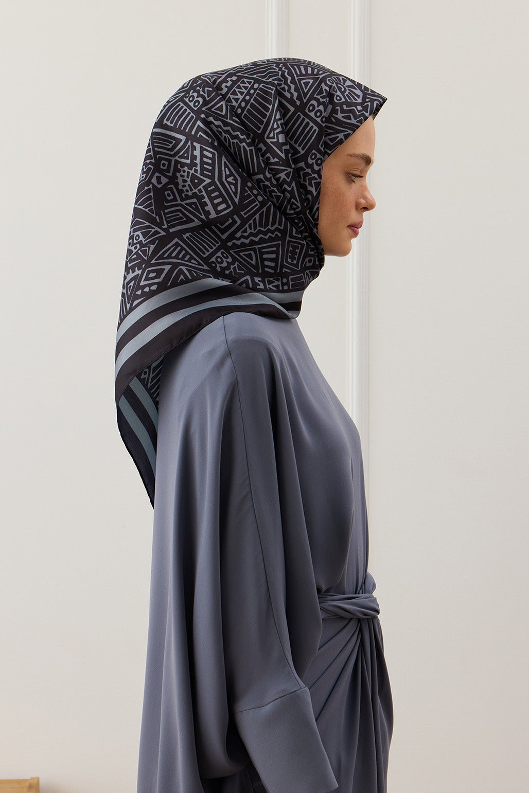 Twill İpek Eşarp Tina Siyah