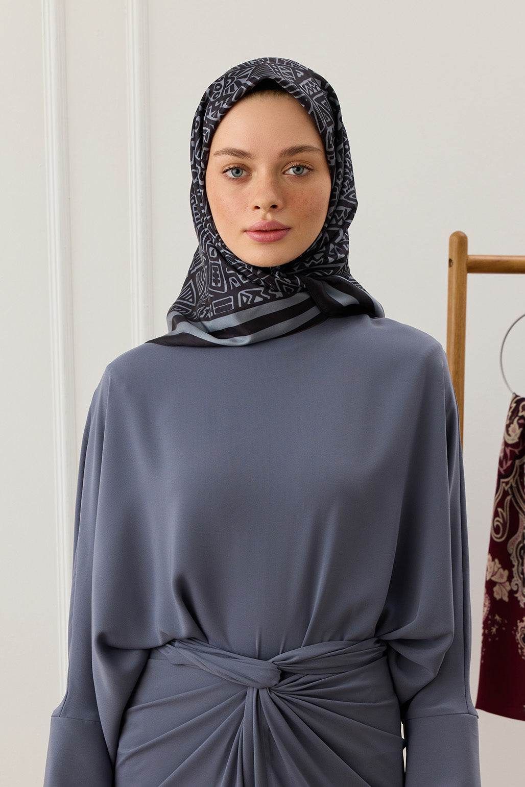 Twill İpek Eşarp Tina Siyah