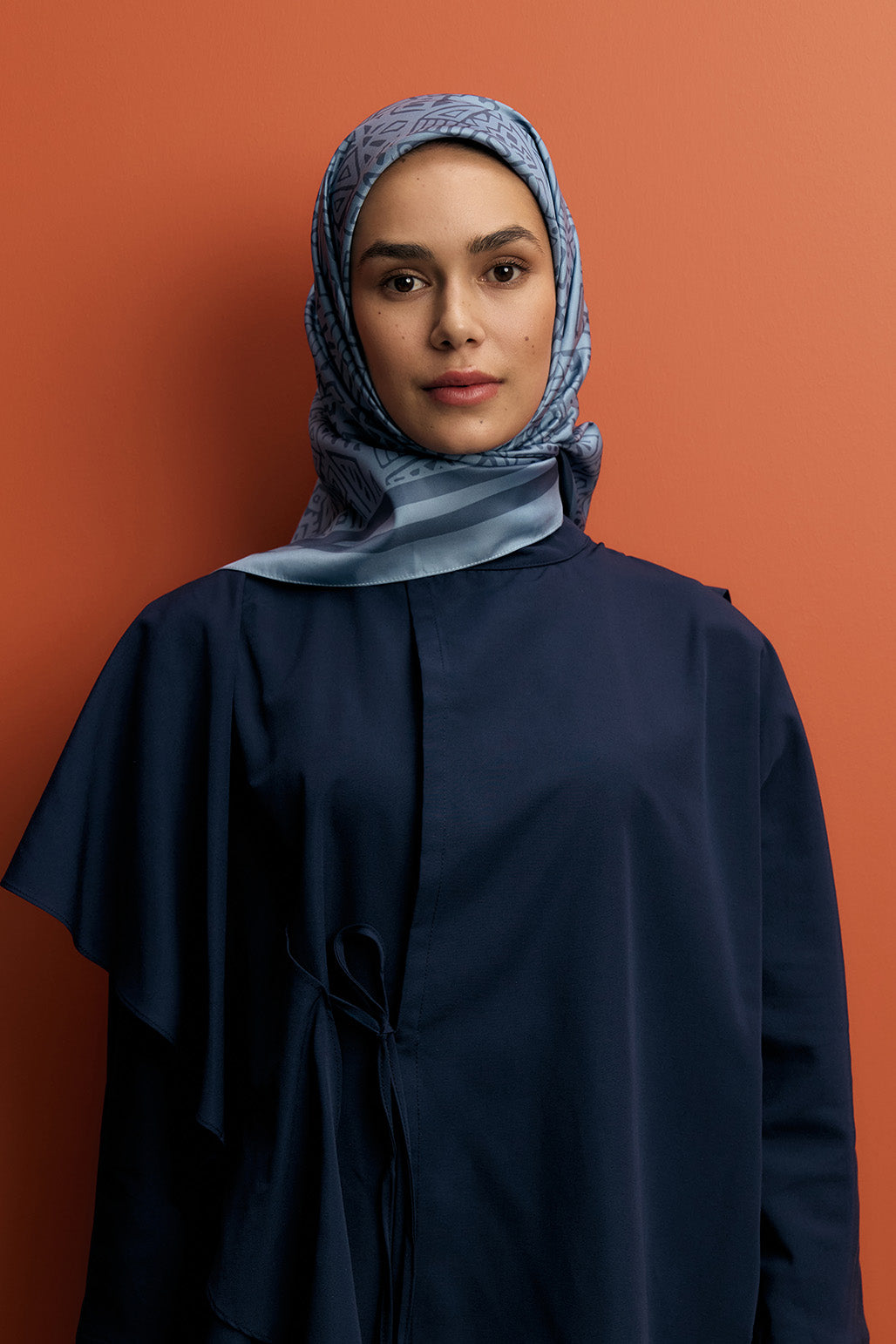 Twill İpek Eşarp Tina Soft Mavi