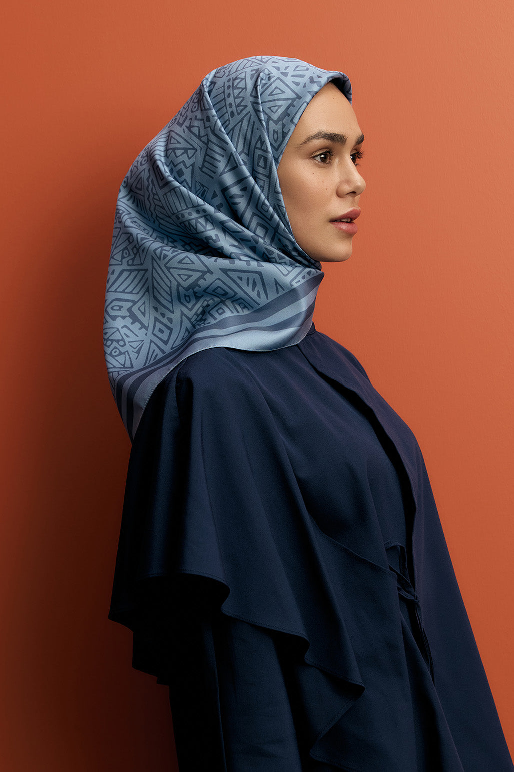 Twill İpek Eşarp Tina Soft Mavi