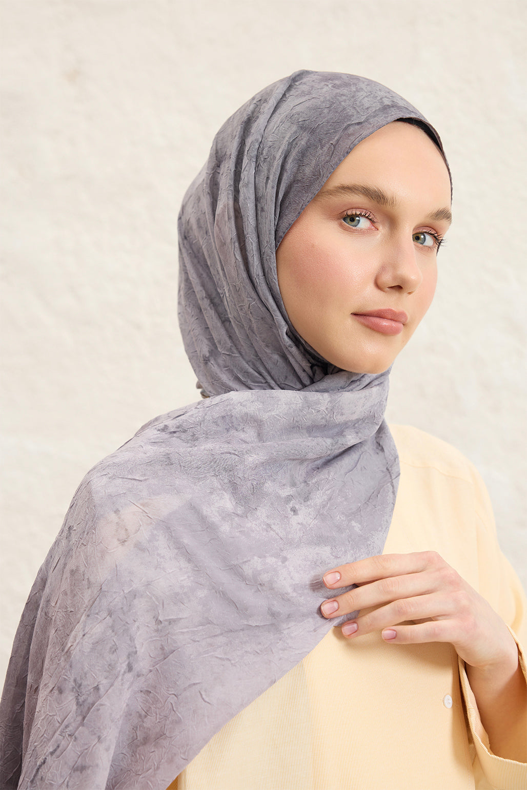 Vela Desenli Pamuk Şal Gül Kurusu