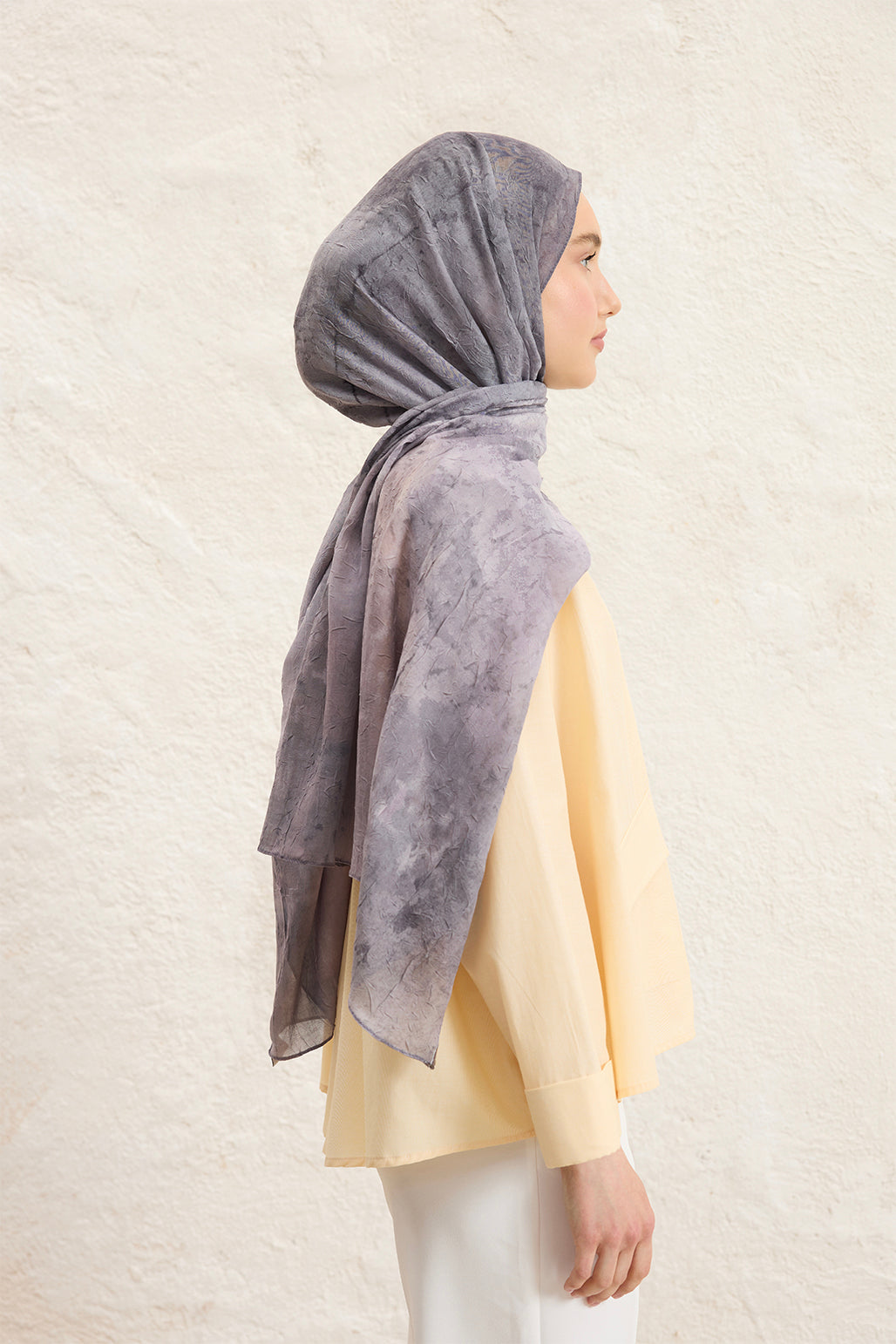 Vela Desenli Pamuk Şal Gül Kurusu