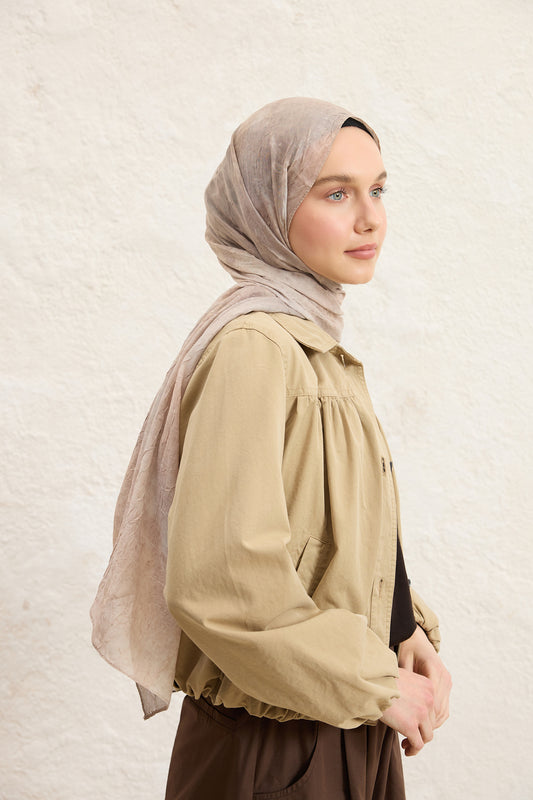 Vela Desenli Pamuk Şal Taş