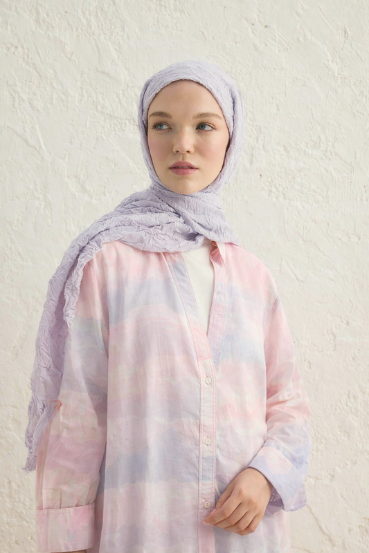 Vual Kraş Şal Gümüş