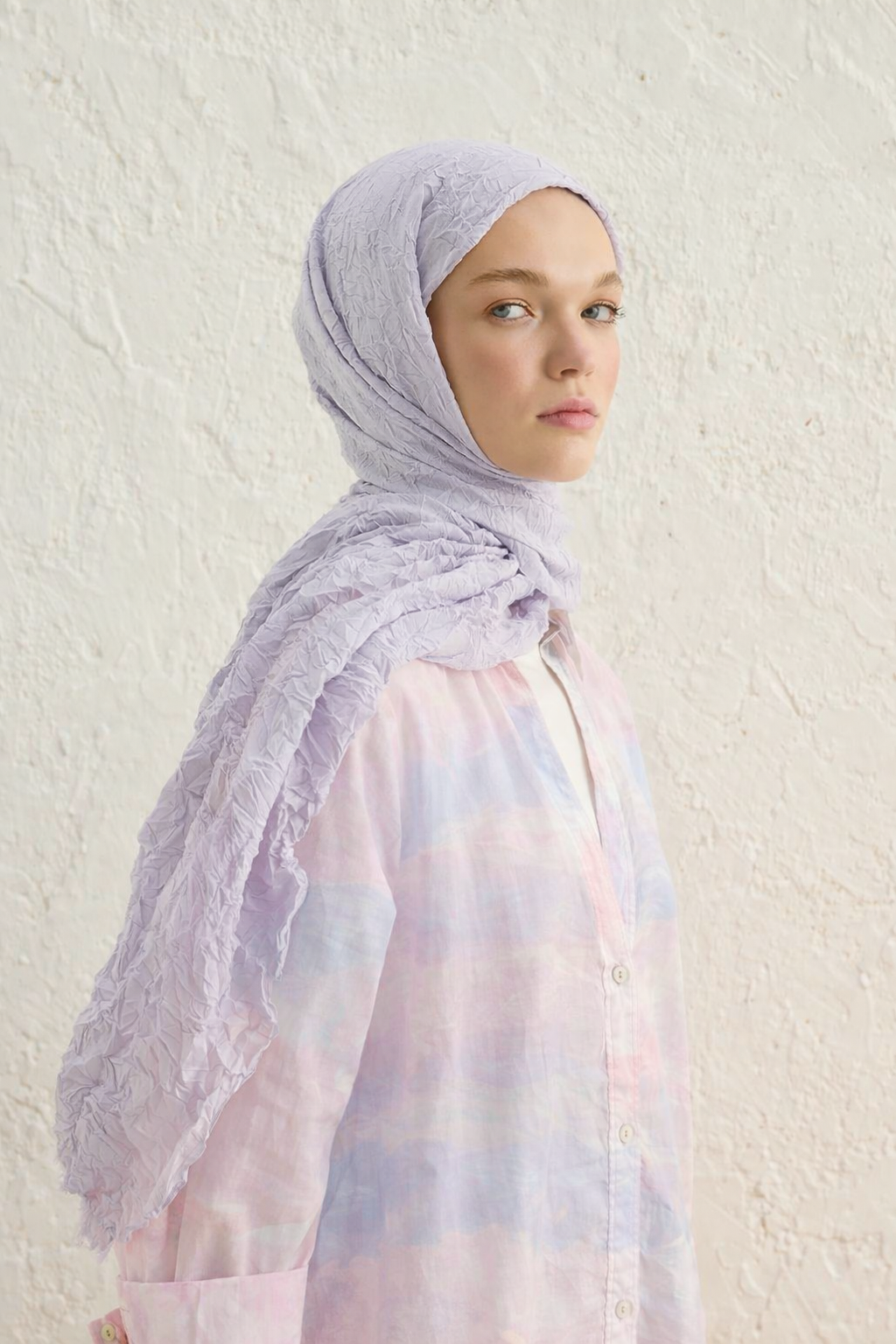 Vual Kraş Şal Gümüş