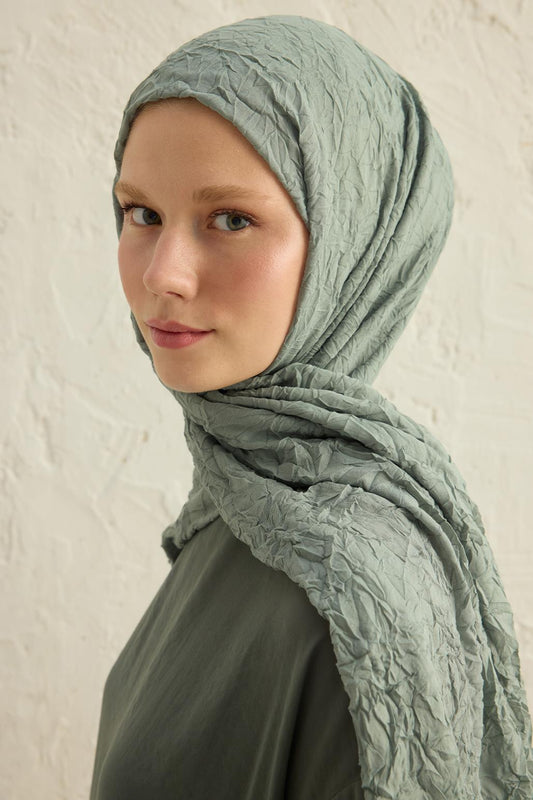 Vual Kraş Şal Pastel Yeşil