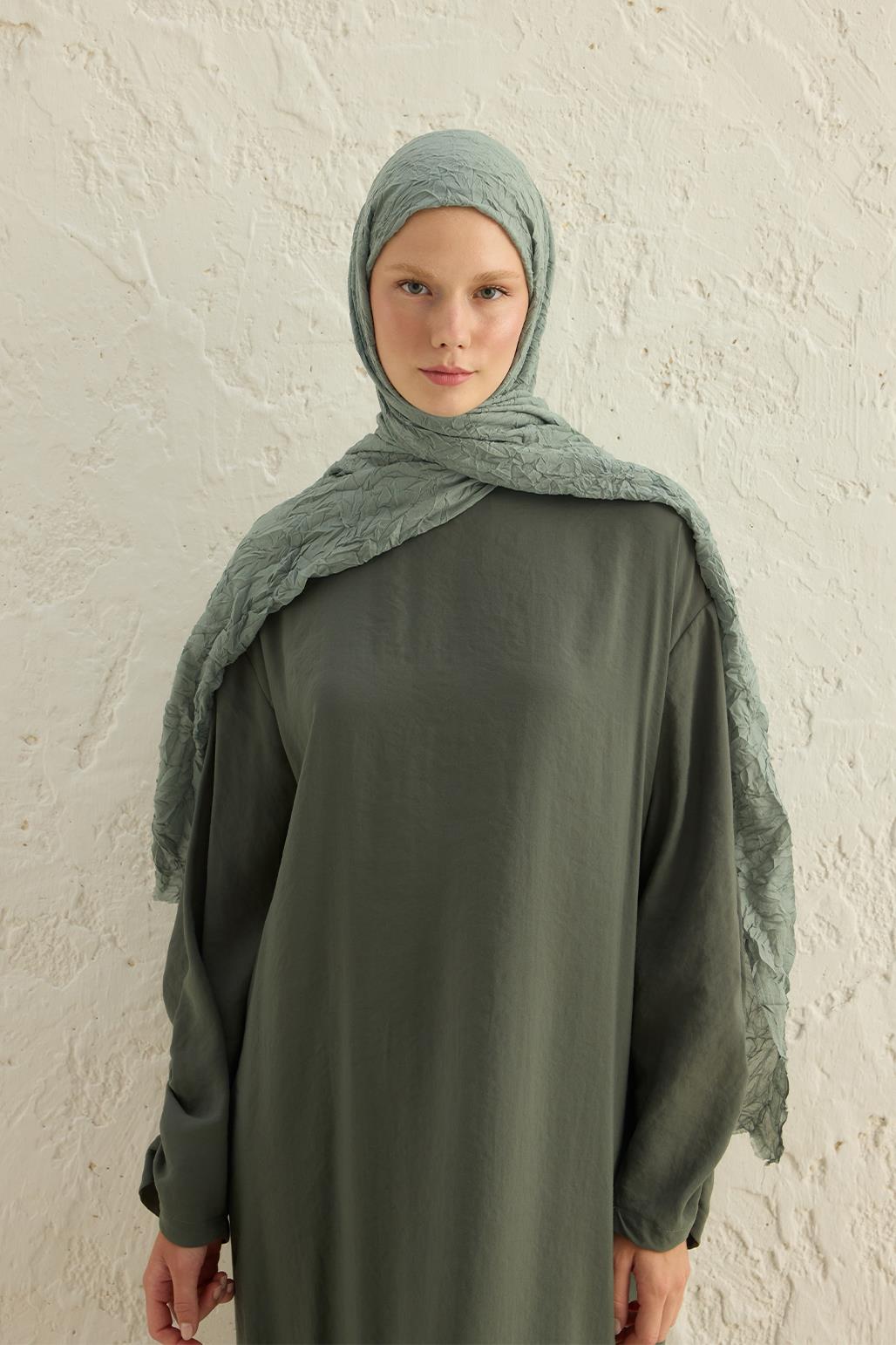 Vual Kraş Şal Pastel Yeşil